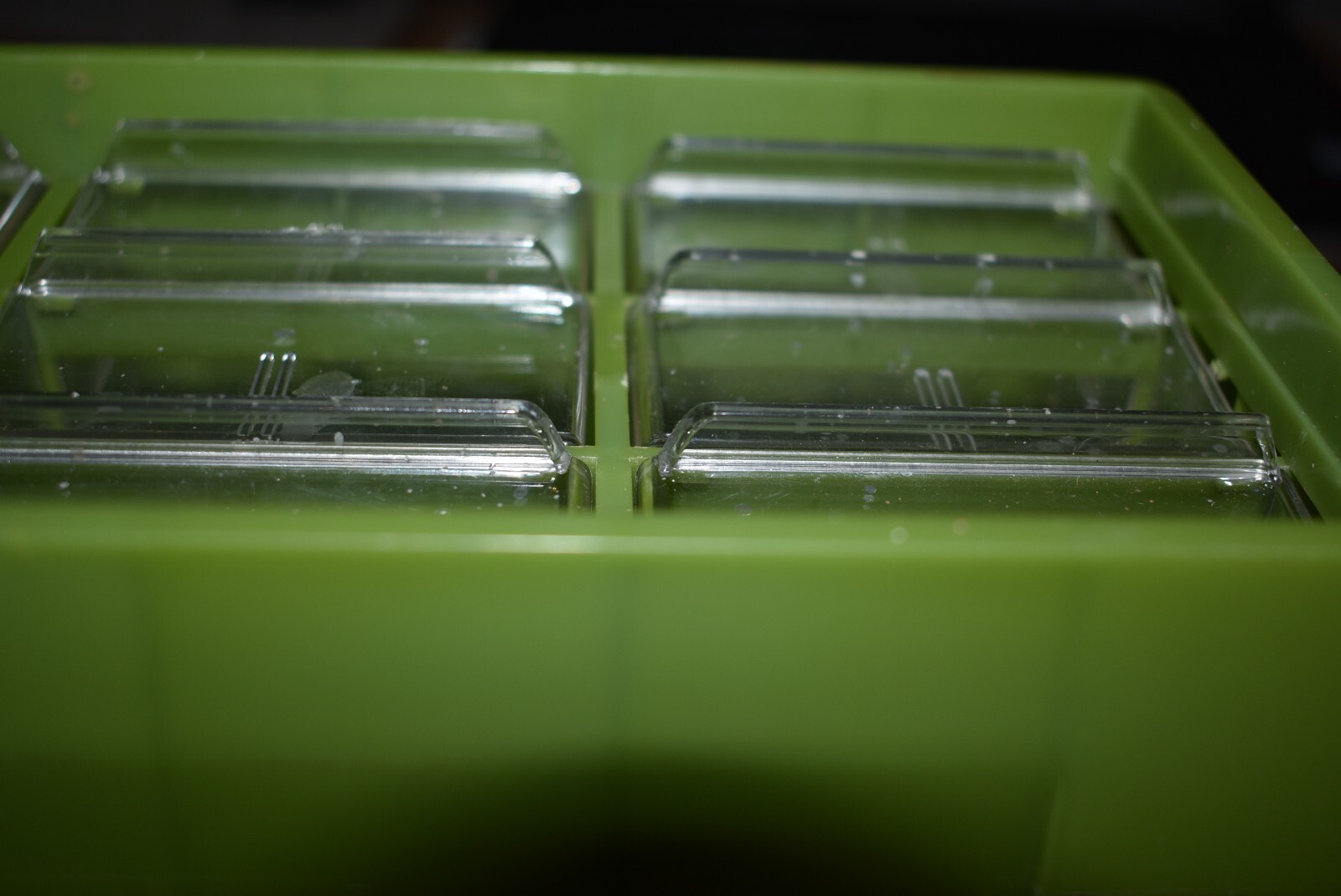 Retro 70s Akro-Mils Avocado Green Plastic 9 Drawer Bits & Bobs Storage Organizer