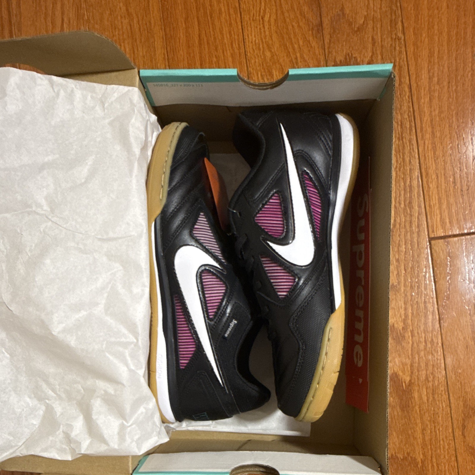 Nike SB Gato Supreme QS Shoes DEADSTOCK Black/White-Spirit teal US Sz 9 (M)