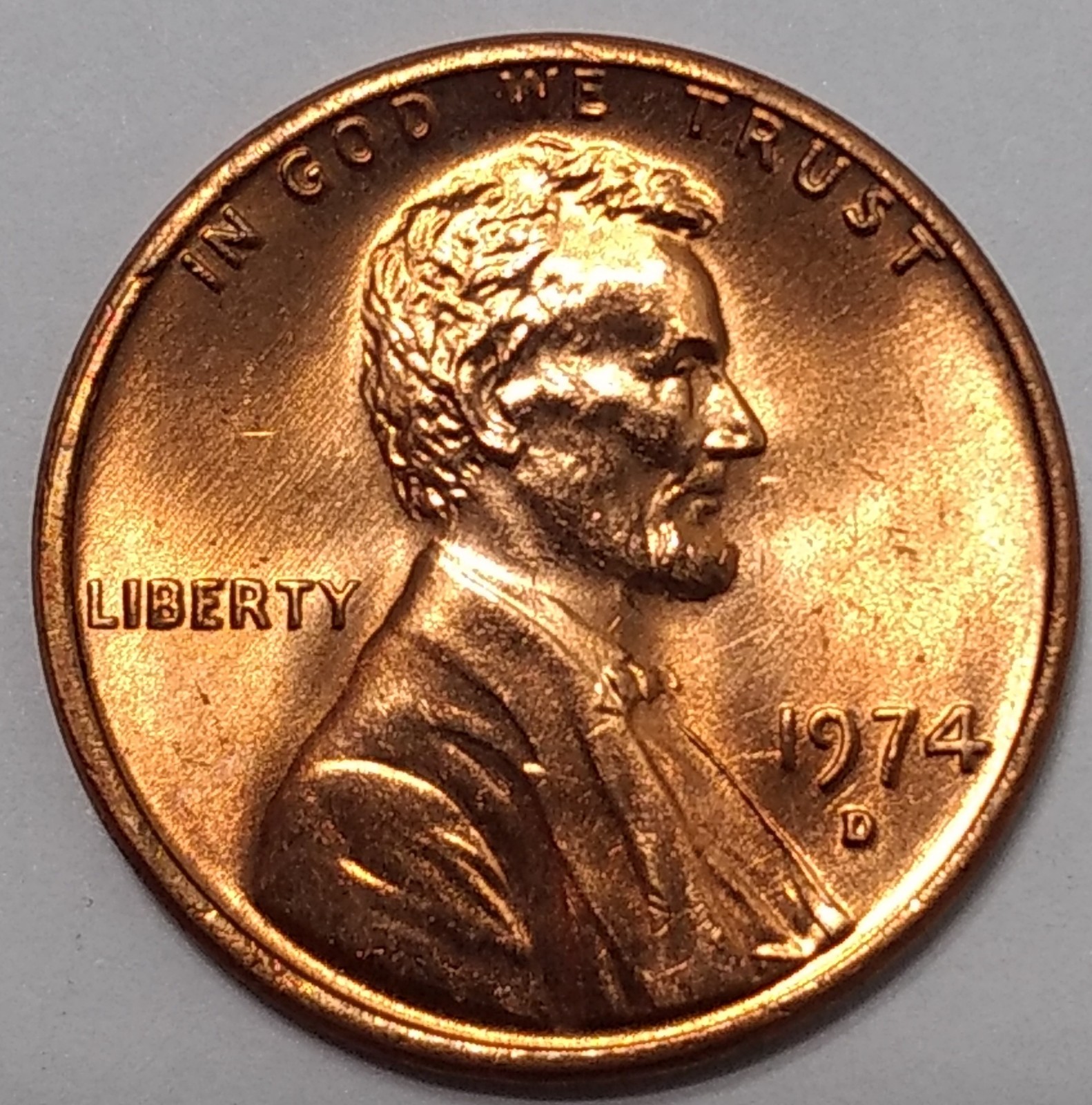 1974-D Superb Gem Mint State Lincoln Cent