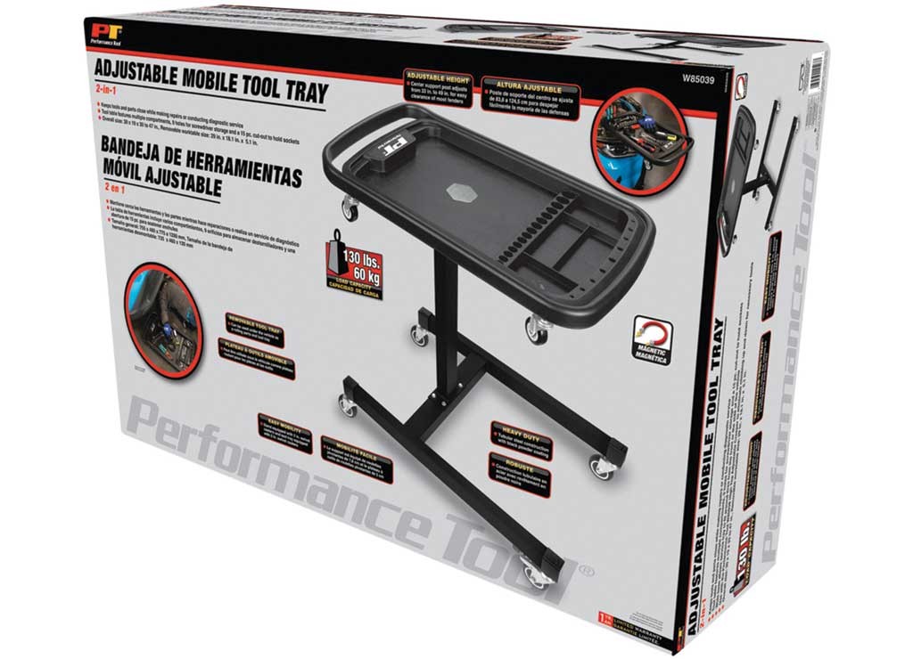 Performance Tool W85039 2-In-1 Adjustable Mobile Tool Table