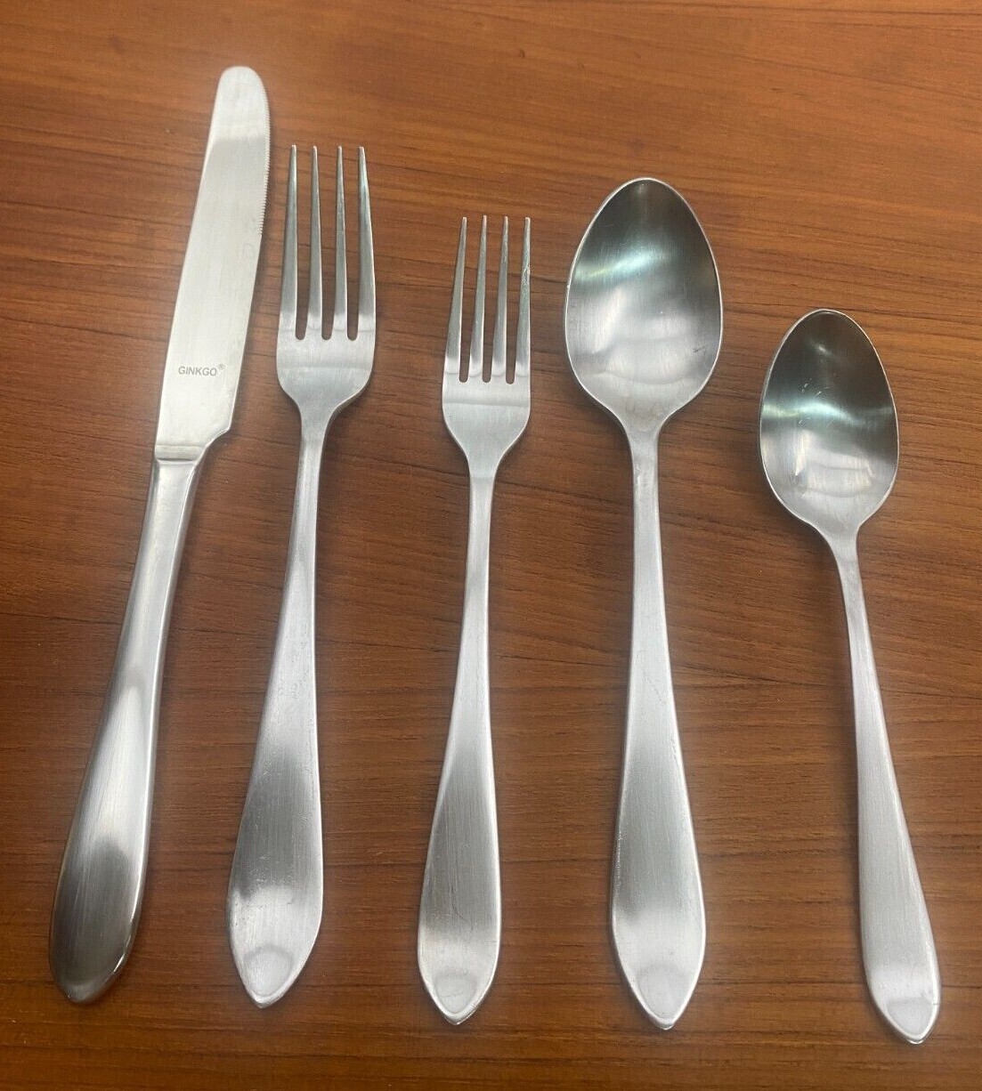 Ginkgo *  LINDEN Satin Stainless Flatware CHOICE - CHOOSE BY THE PIECE (180)