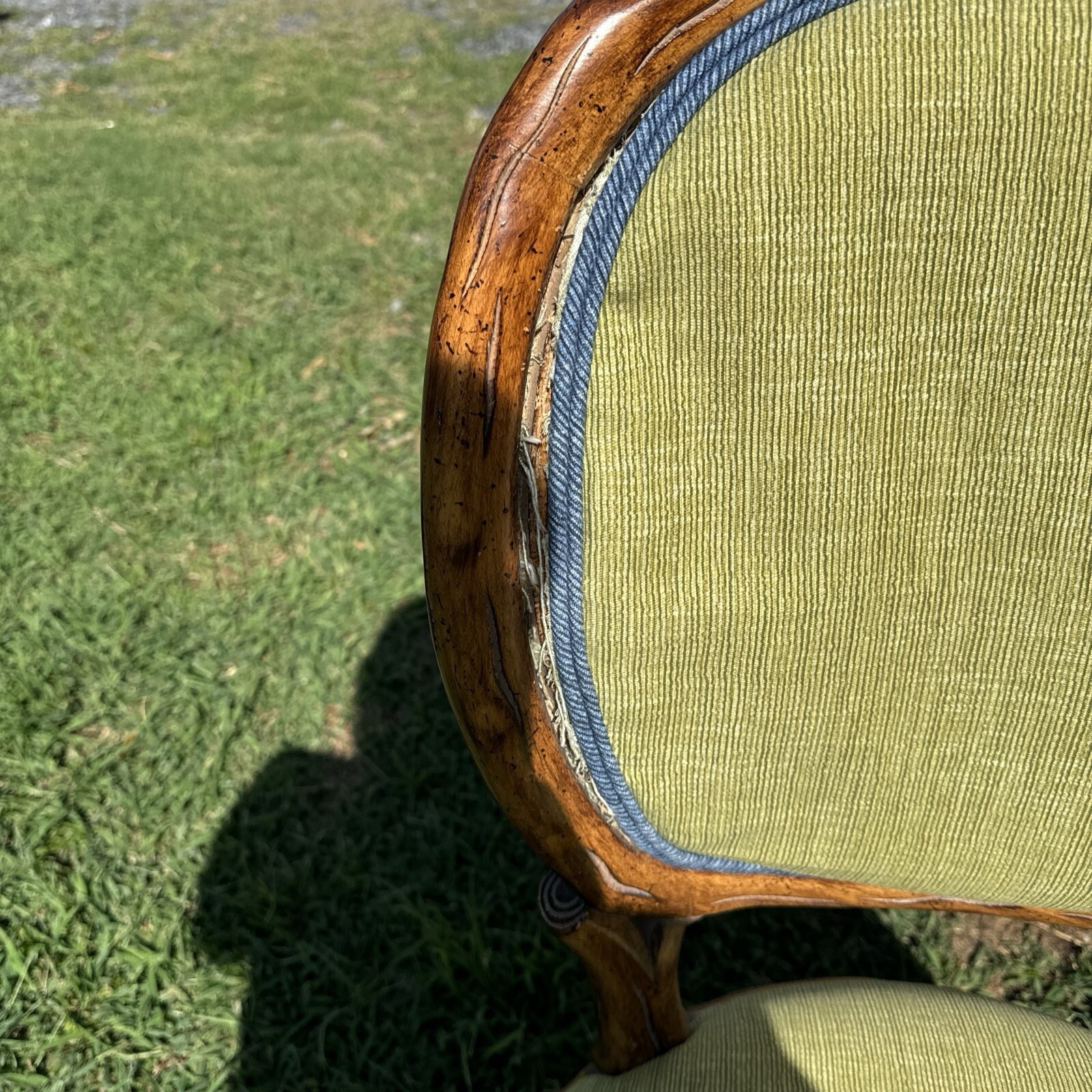 Casa Stradivari Dining Chairs Lot Of 3 Fabric Damaged And Wood Scuffed CPU ONLY