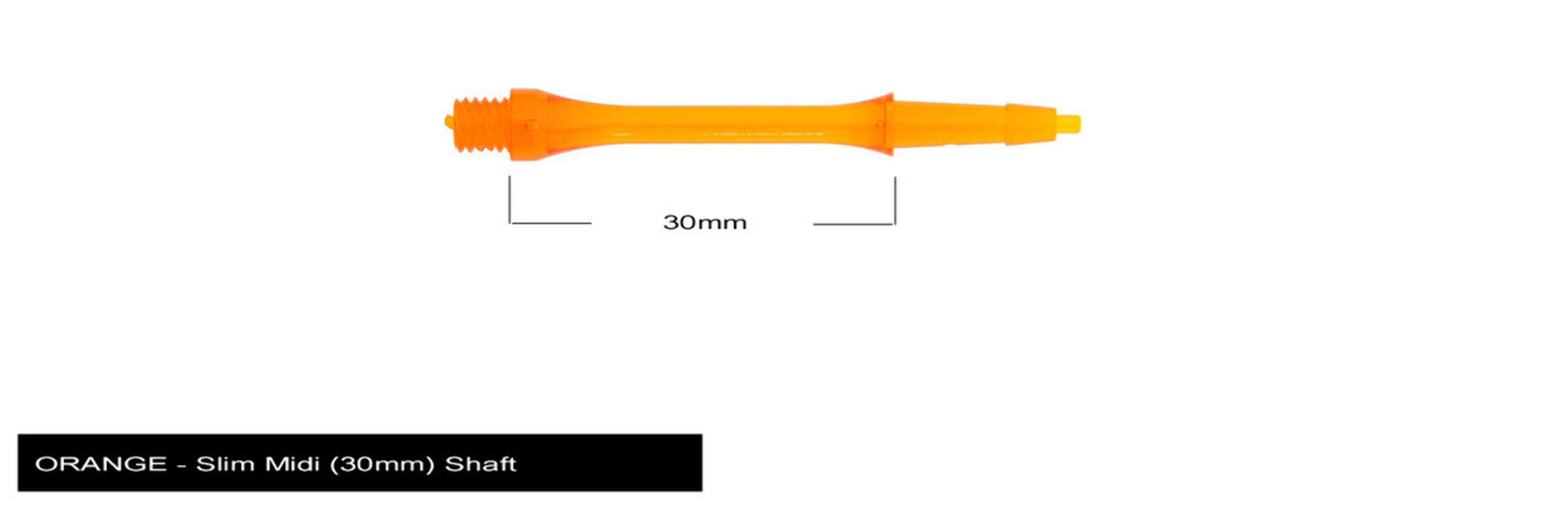 Harrows Clic Slim Midi 30mm 2ba Dart Shafts - Orange