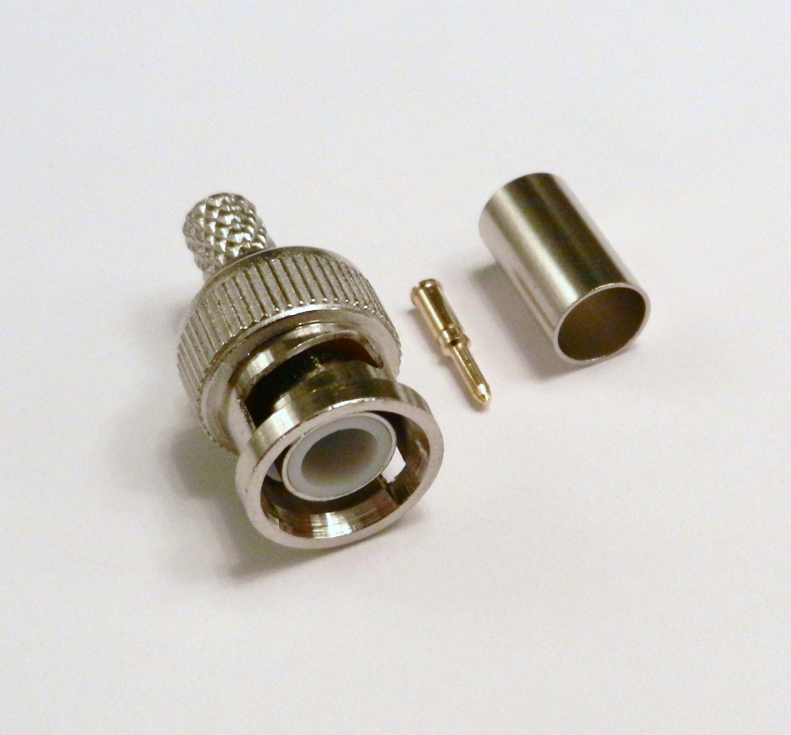 10 Pack BNC Crimp On RG59 3 Pcs Coax Cable Adapter Connector