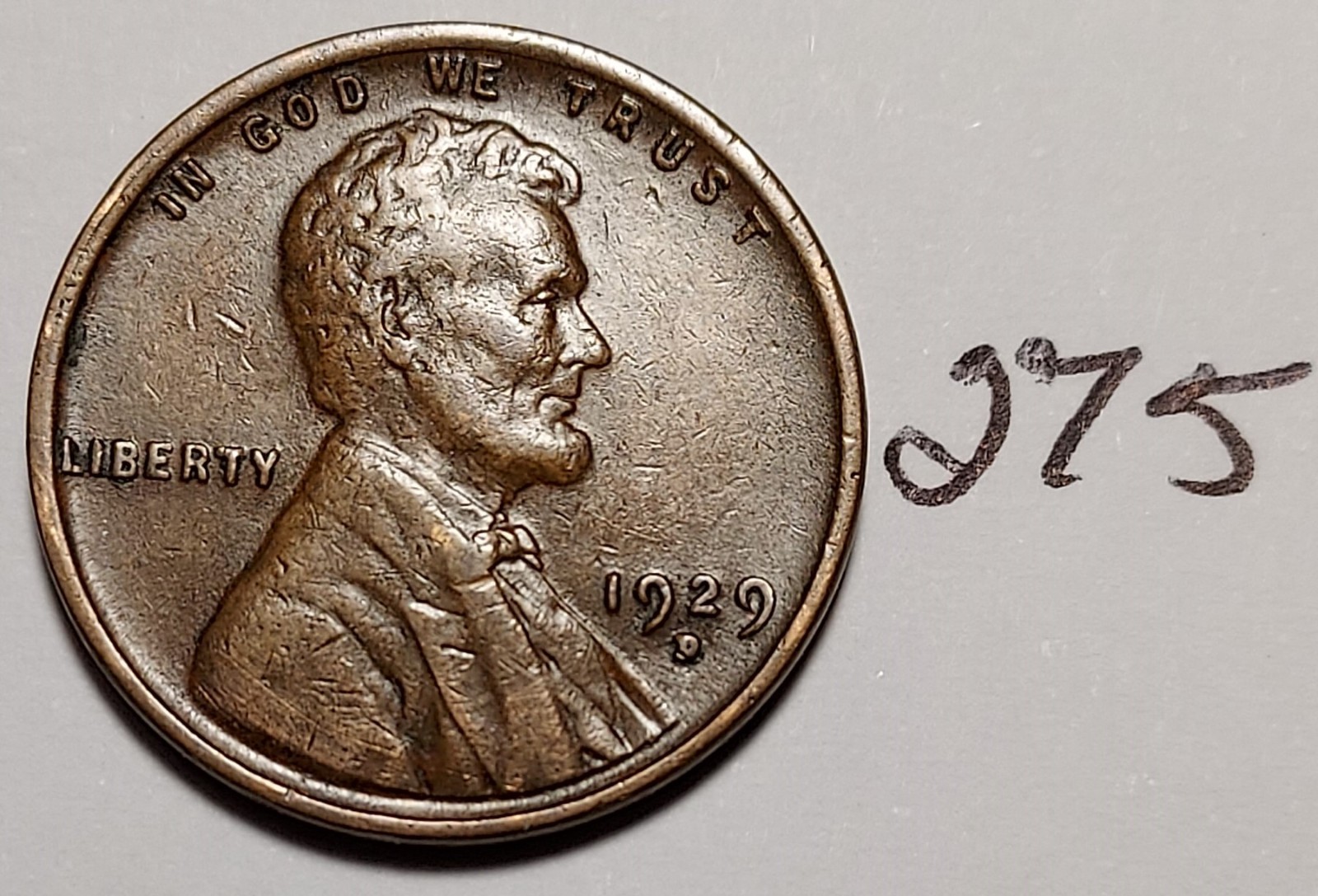 1929-D Lincoln Wheat Cent    EXTREMELY FINE  #275