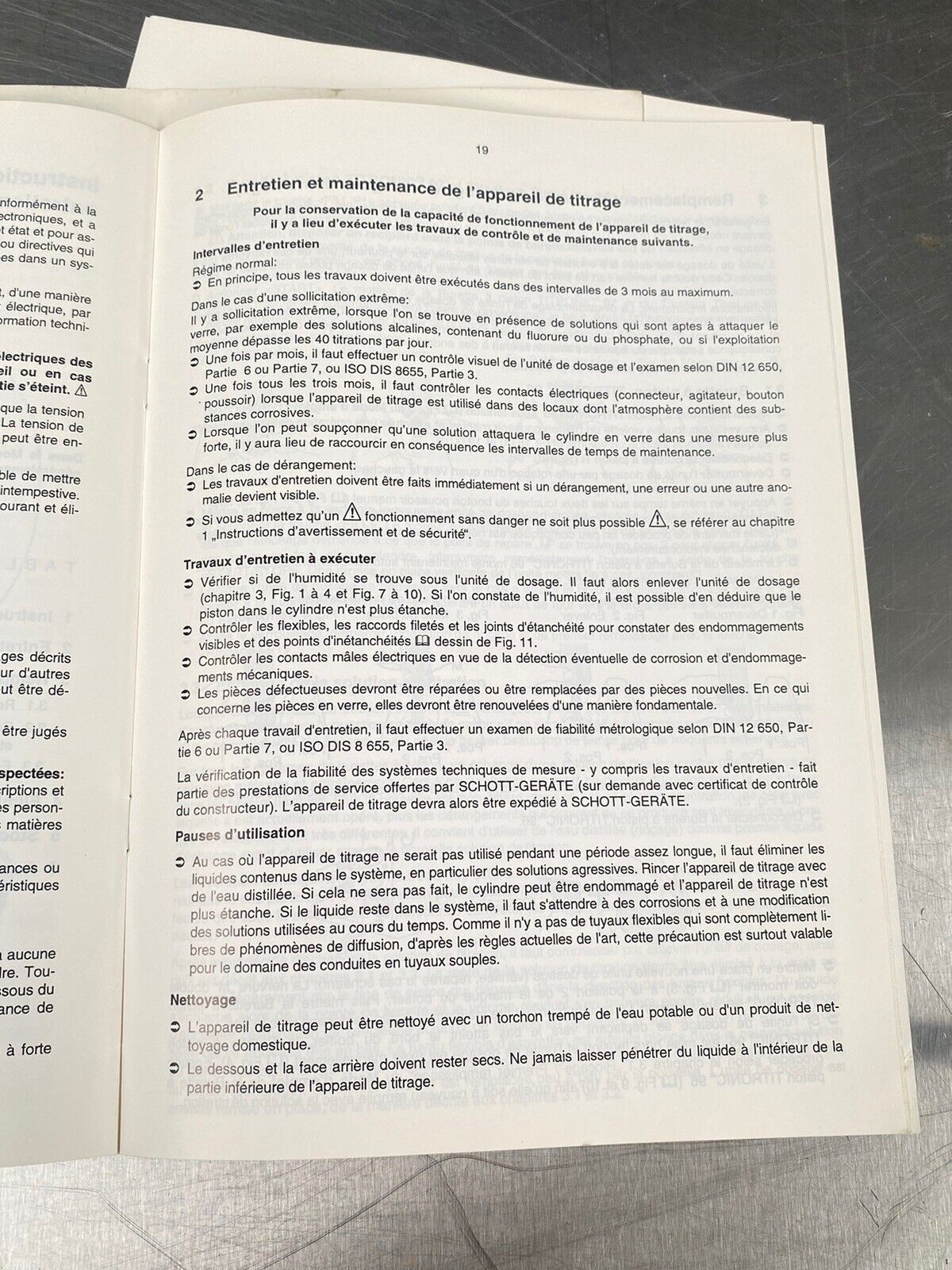 Schott Gerate Titronic - Users Manual / Instructions Book