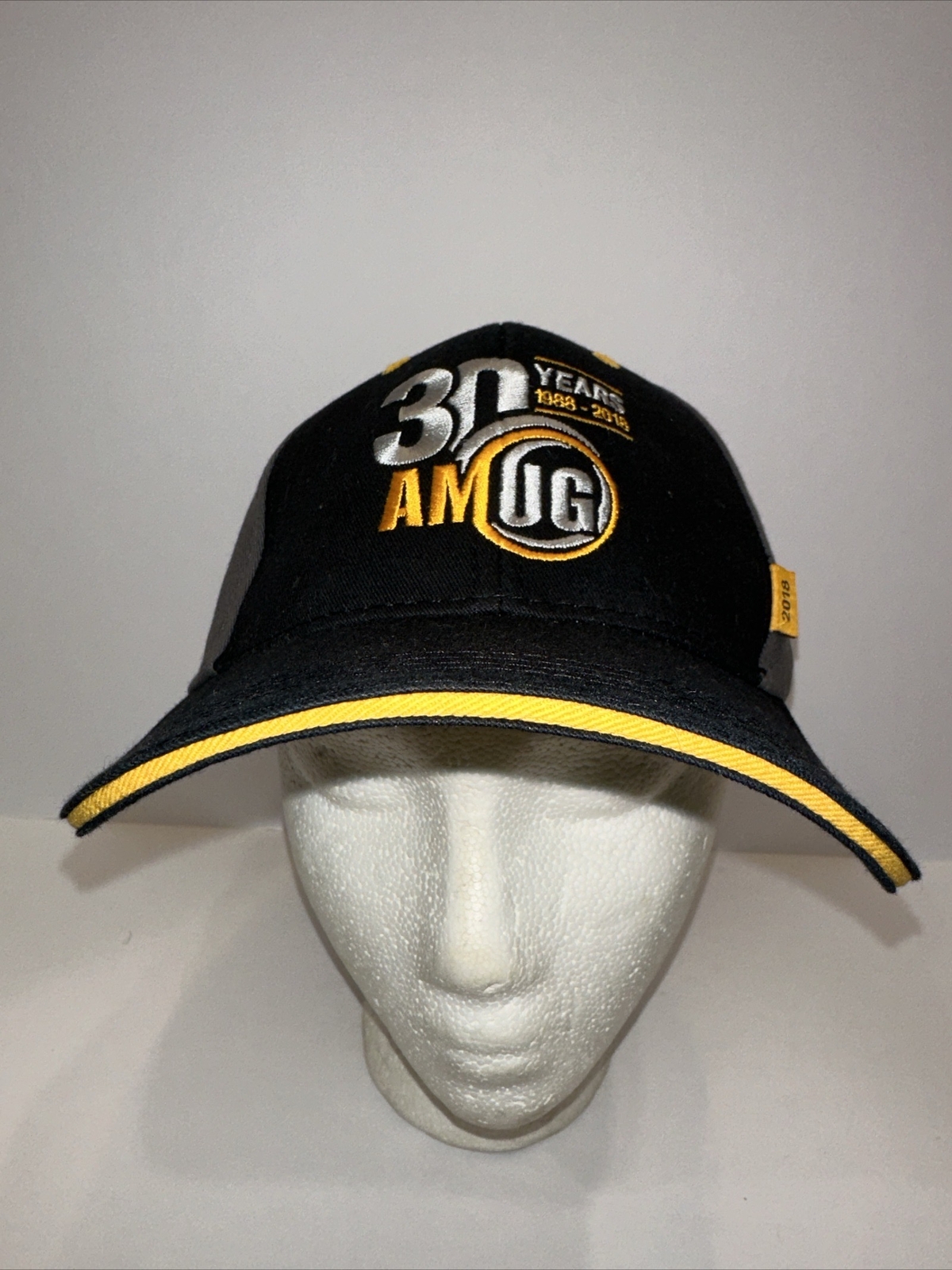 AMUG Black Gold Gray Hat Cap Additive Manufacturing Users Group 30 Year Pristine