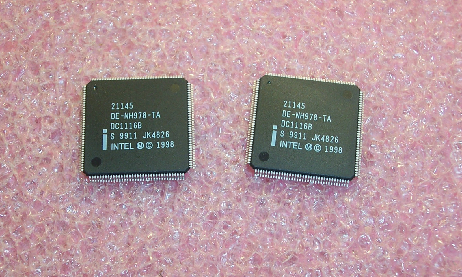 QTY (5) 21145 INTEL TQFP-144 PHONELINE ETHERNET LAN CONTROLLER NOS