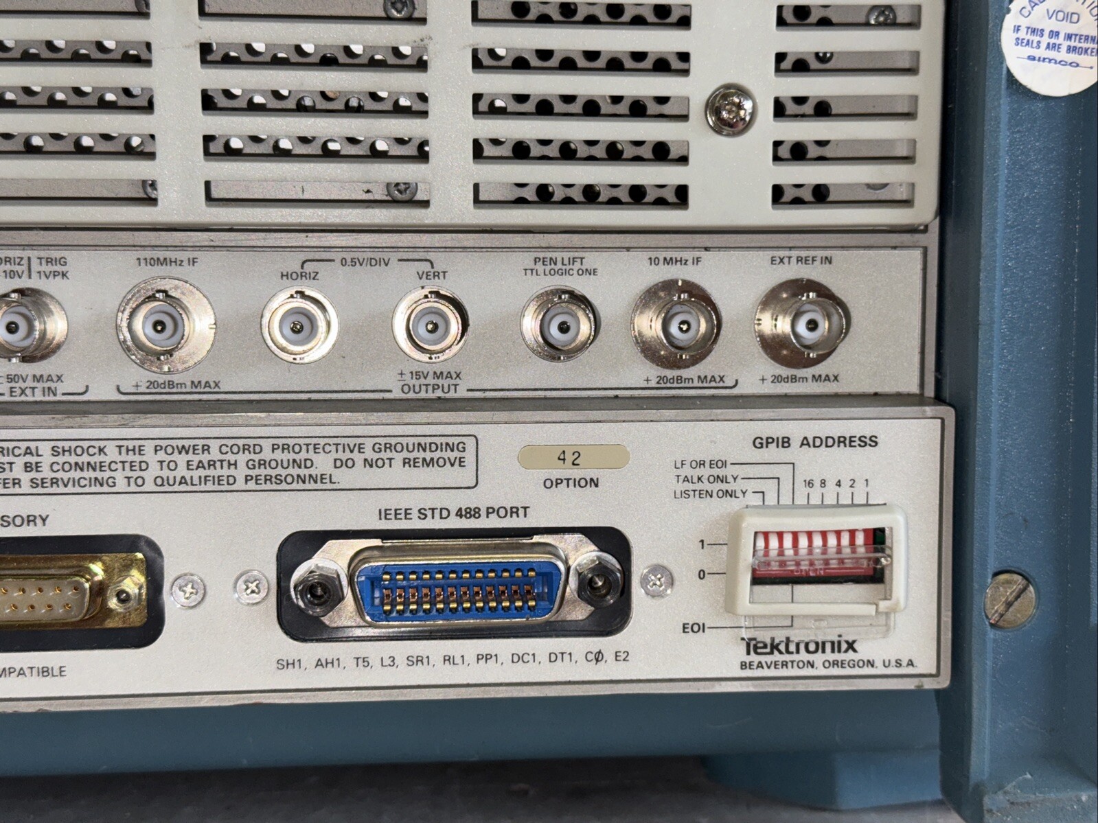 Tektronix 494AP Programmable Spectrum Analyzer 48 to 440Hz Range