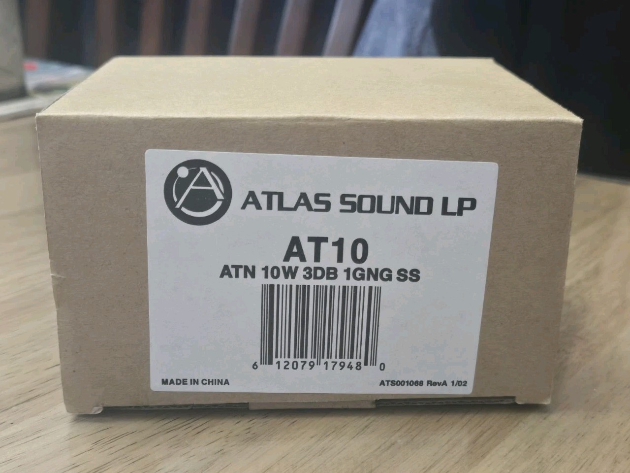 BRAND NEW ATLAS SOUND LP AT10 ATN 10W 3DB 1GNG SS NEW IN BOX