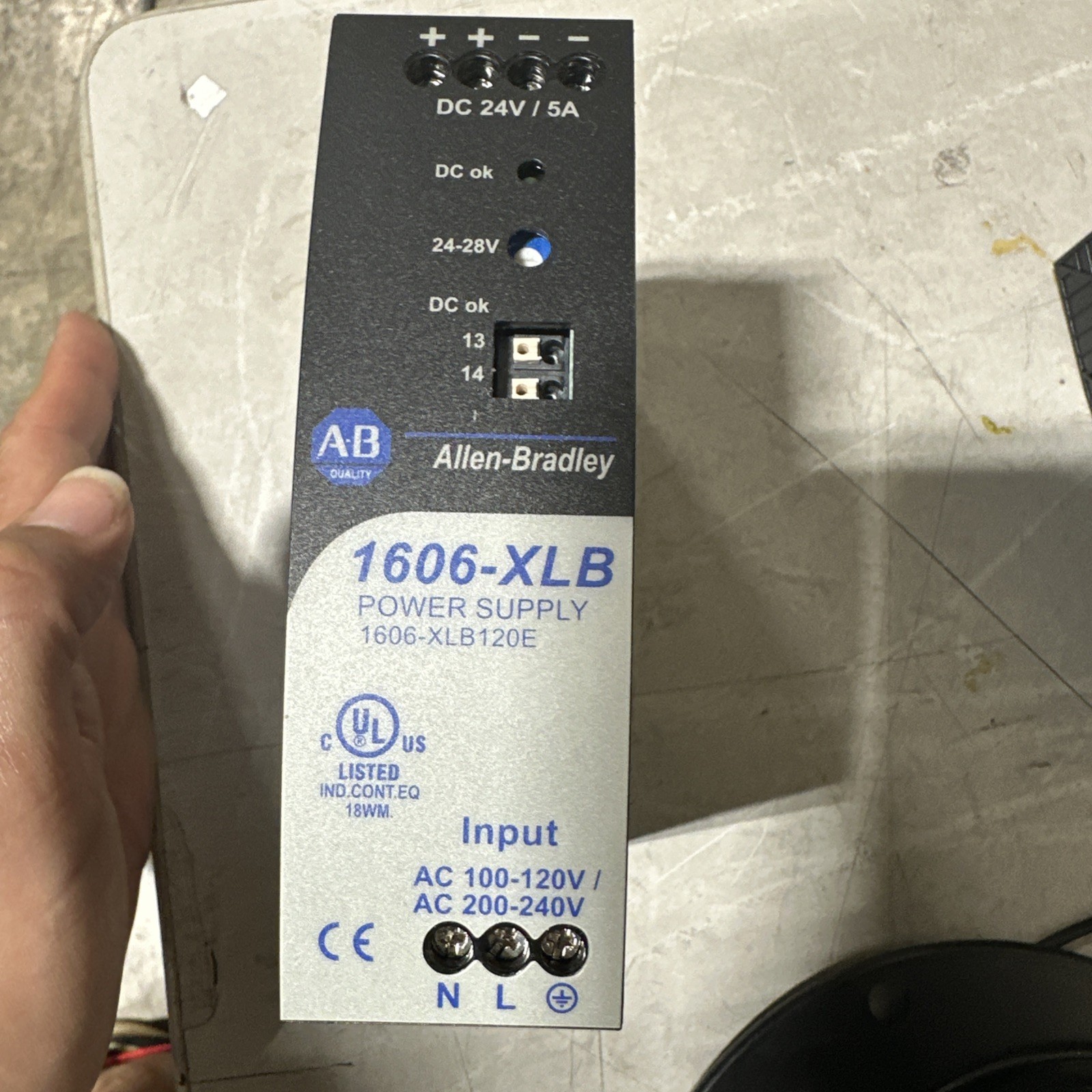 Allen-Bradley 1606-XLB120E Basic Power Supply - Used - Tested - Working