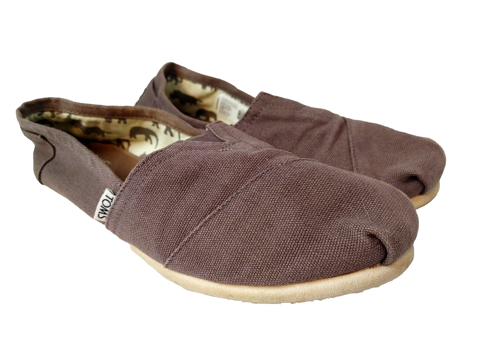 Tom's Classic Canvas Shoes Brown Size 8.5  #20896