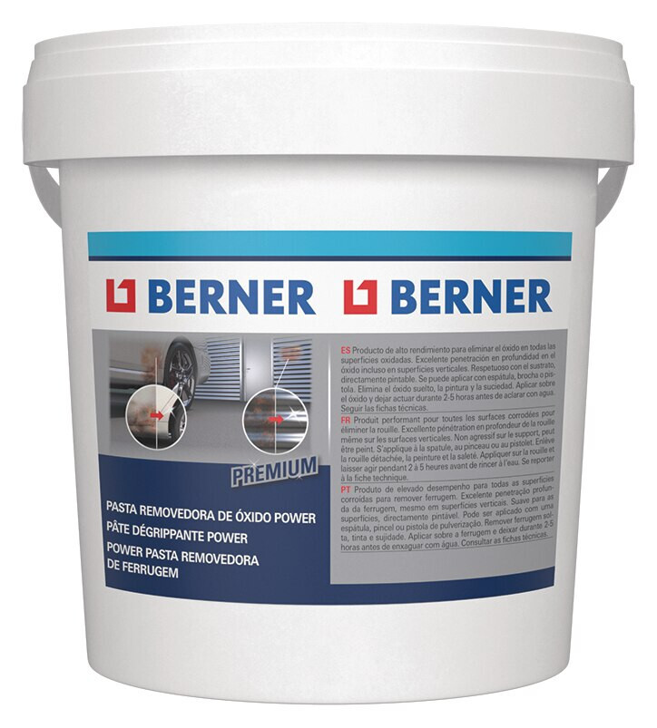 Rust remover rust dissolving paste premium 1 kg, bucket original Berner 424399 1013410