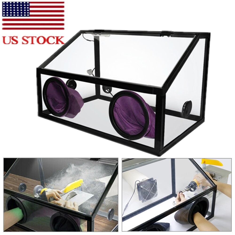 Dust Box Enclosed Electric Grinding Table Polisher Dust Box Acrylic Cover 220V