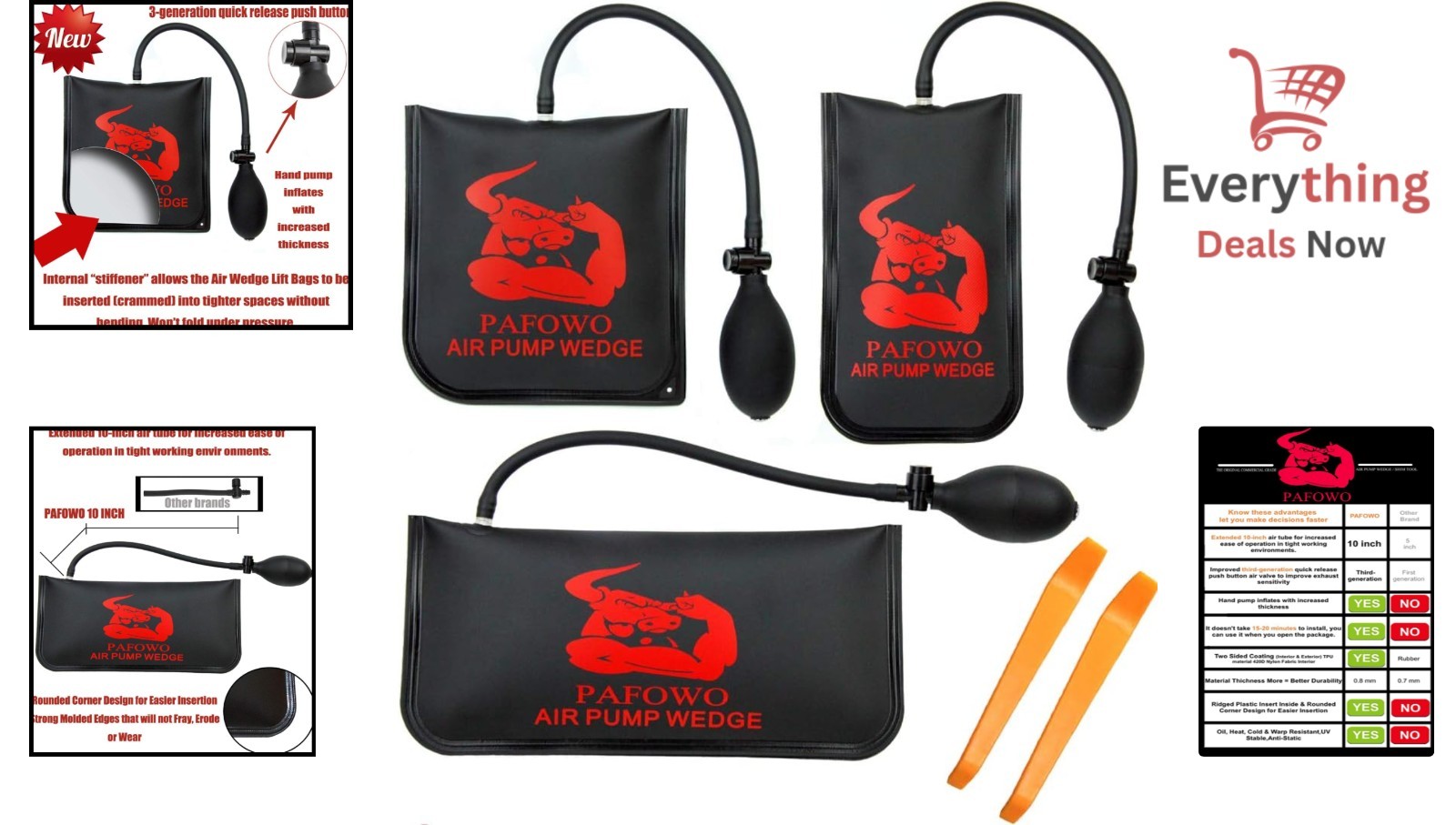 Versatile Inflatable Shim Bag Kit Professional Leveling Tool, No Surface Damage