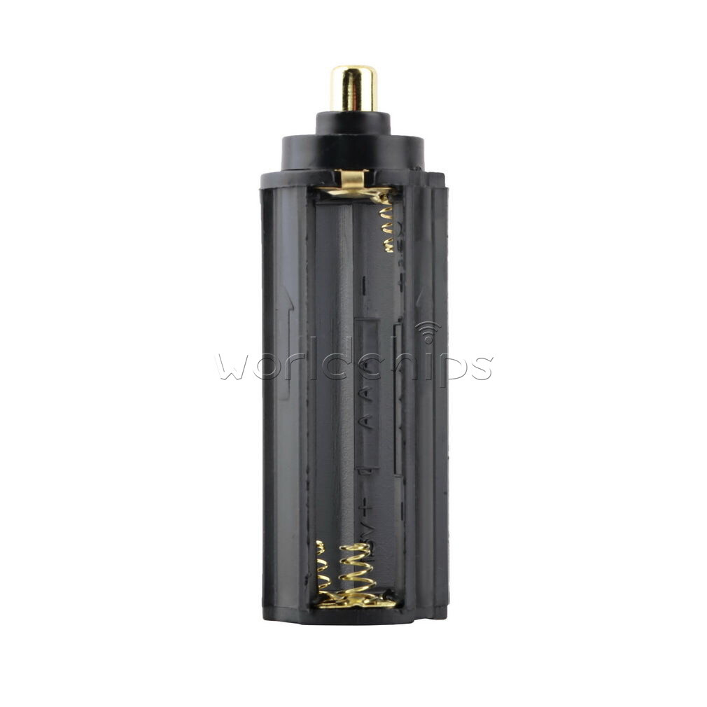 2PCS Cylindrical Black Plastic Battery Holder for 3 AAA Battery Flashlight Torch