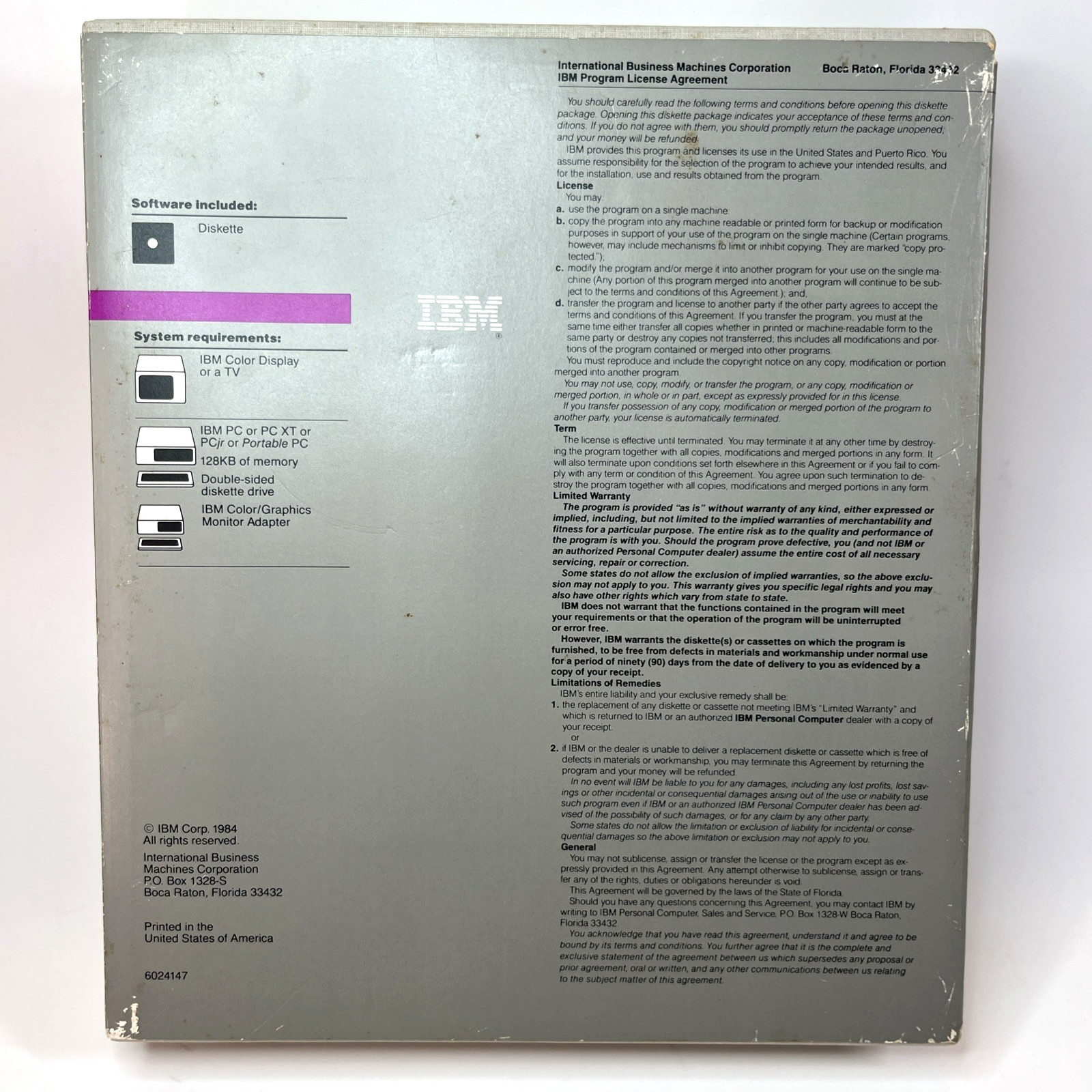 Vintage IBM Graphing Assistant With 5.25" Disk PC XT PCjr Software