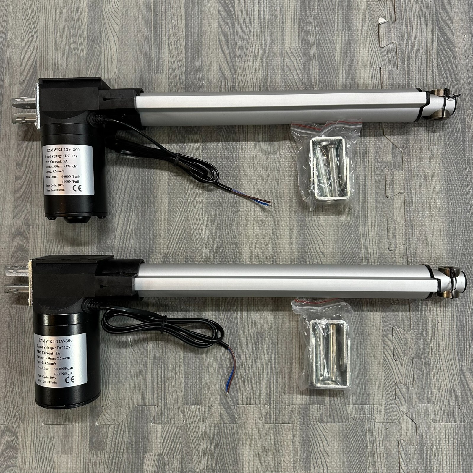 Lot of 2 SZMWKJ-12V-300 Electric 12V Linear Actuator Controller  DC Motor 6000N