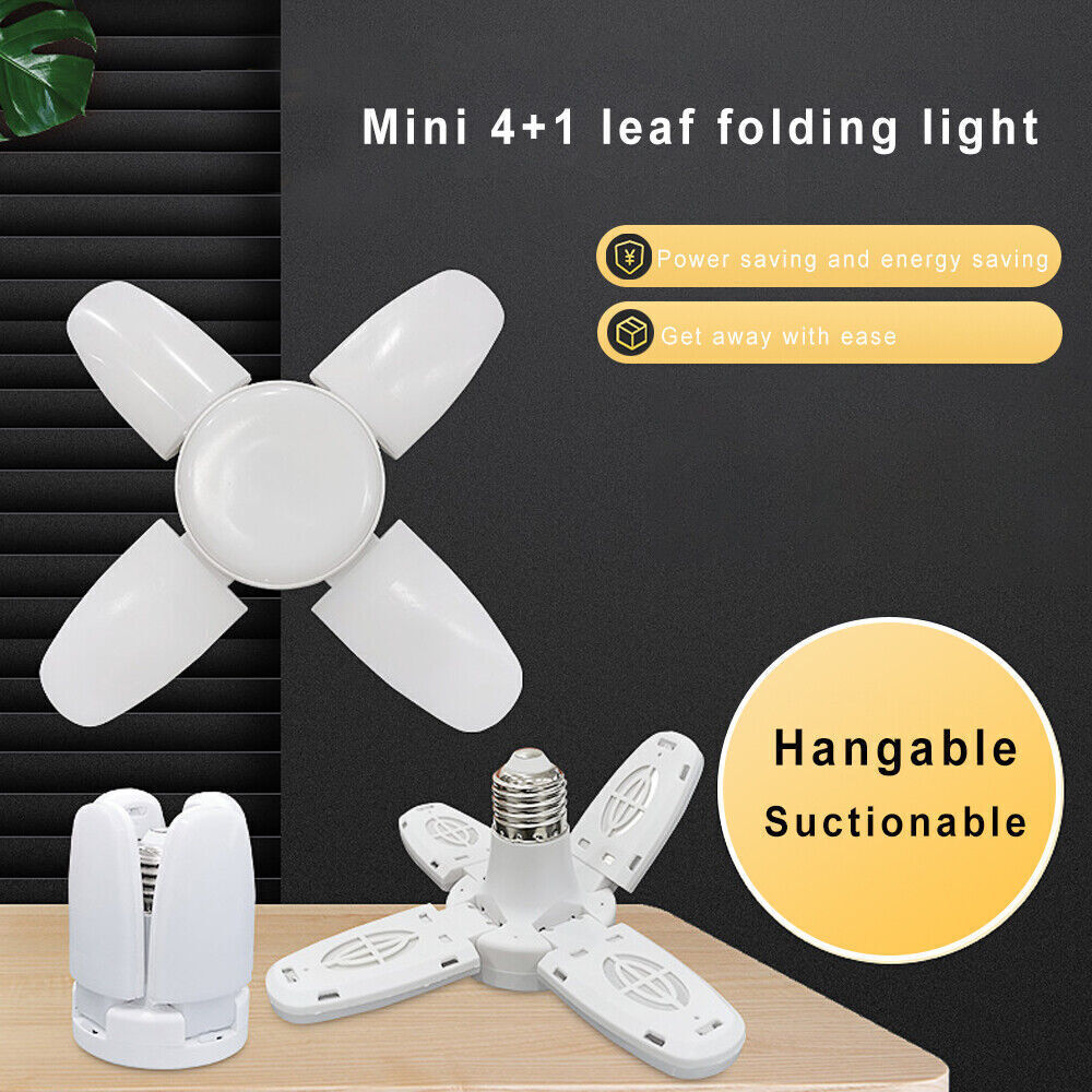 Lot LED Garage Light Bulb Deformable Ceiling Fixture Lights E27 Workshop Lamp US