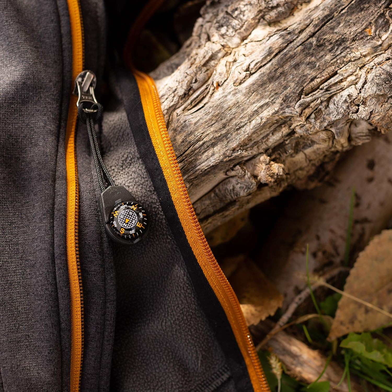 ZiprComp - Micro Ball Compass with Lanyard | Zipper Pull Compass for Jacket, Par