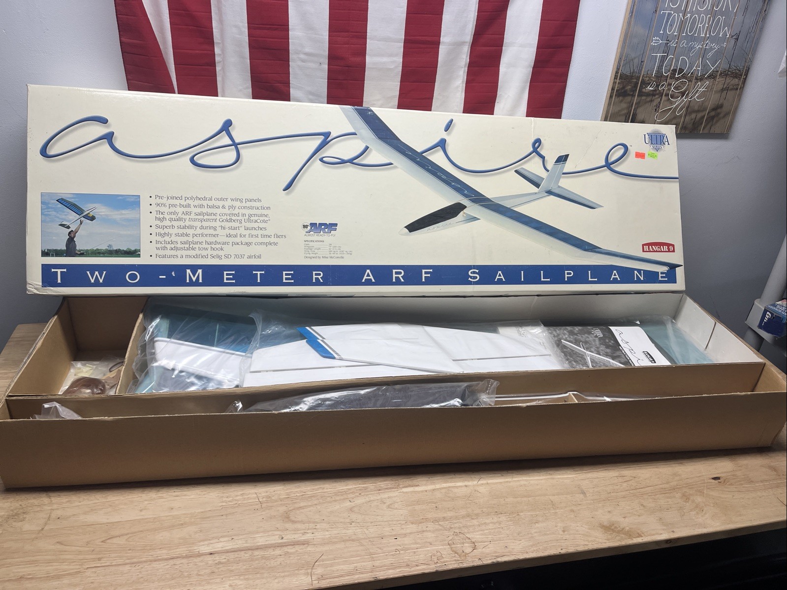 ASPIRE  Hangar 9 ULTRA SERIES 2M, ARF SAILPLANE #HAN1425 ALMOST READY TO FLY
