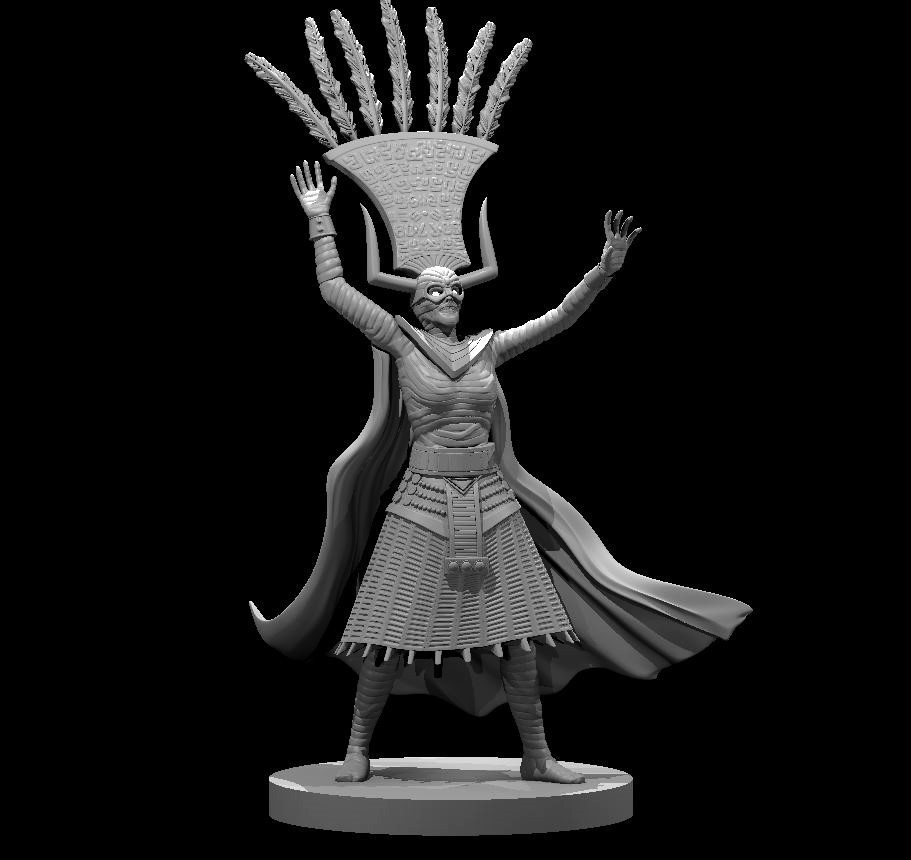 Mummy Lord Female Undead Sorcerer Monster Manual 28mm Scale D&D Tabletop Mini