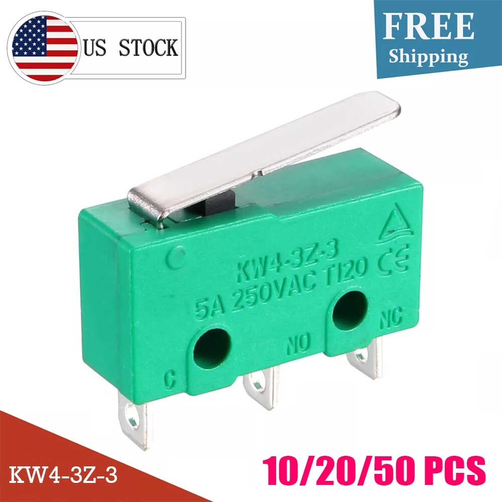 10/20/50pcs KW4-3Z-3 Micro Switch SPDT NO NC 3 Terminals Short Straight Lever