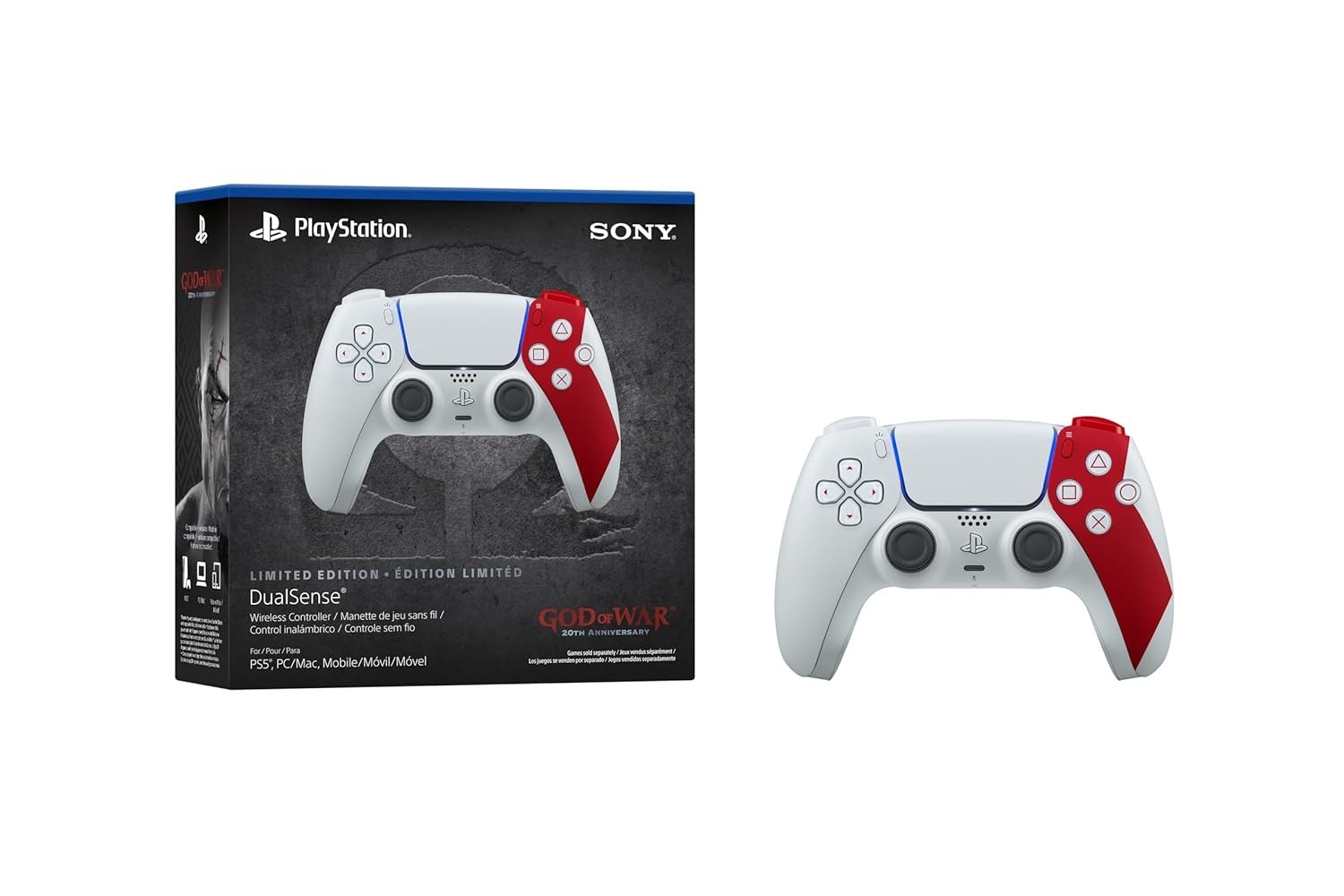 DualSense Wireless Controller God of War 20th Anniversary- Playstation 5 - New