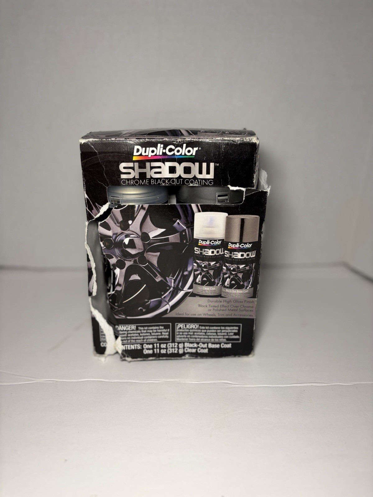 Duplicolor SHD1000 Shadow Chrome Black-Out Coating - Blackout Base + Clear Coat