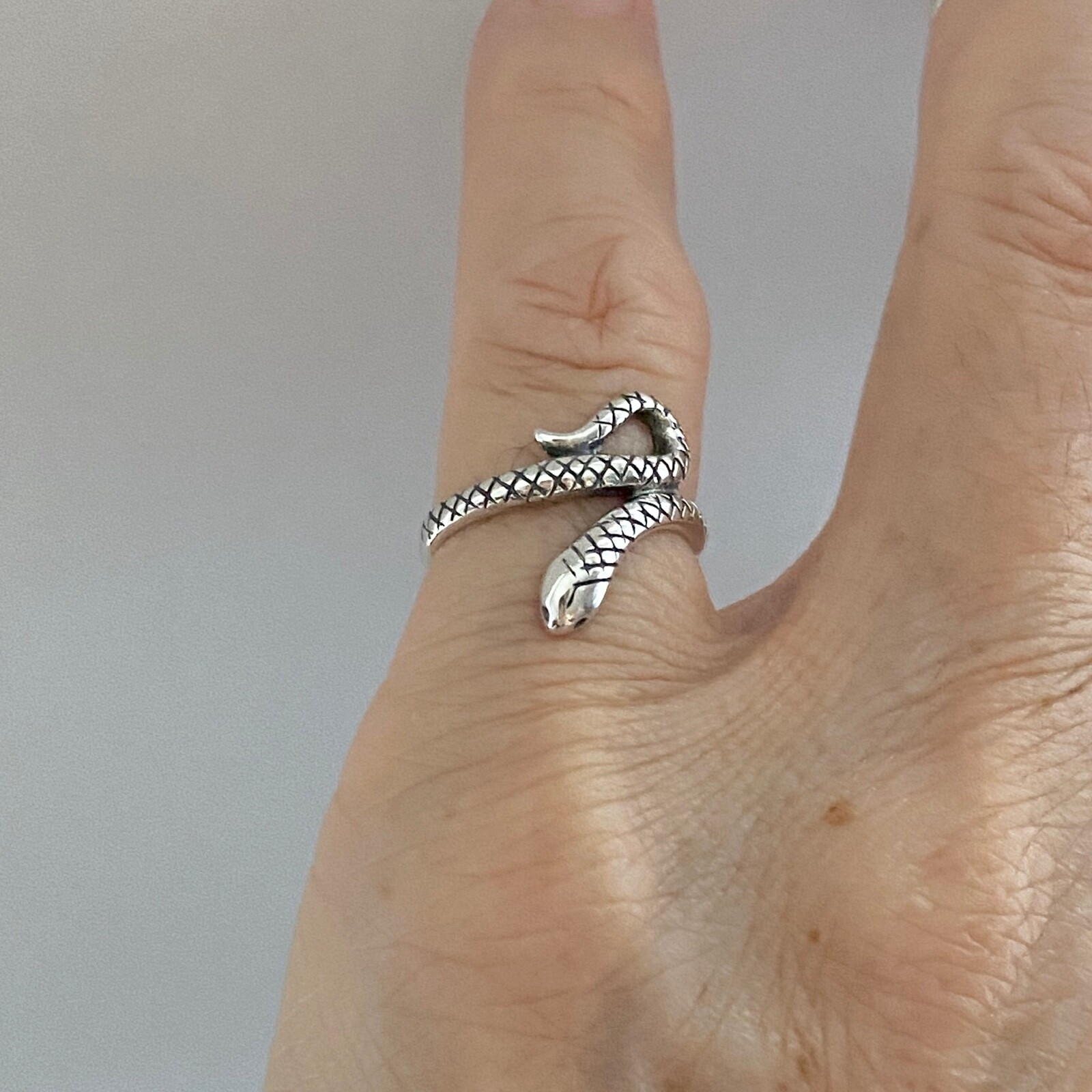 Sterling Silver Snake Toe Ring, Silver Rings, Midi Ring, Snake Ring