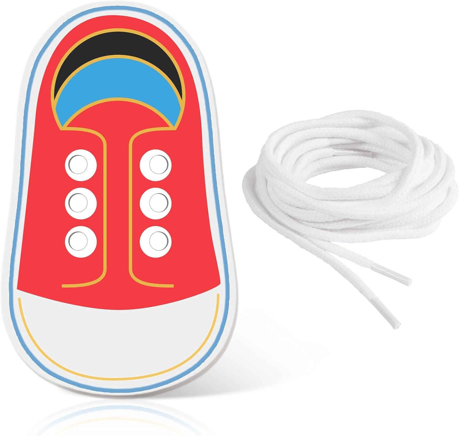 Wooden Red Shoe Tying Practice for Kids, How to Tie Your Shoes for Kids Threadin