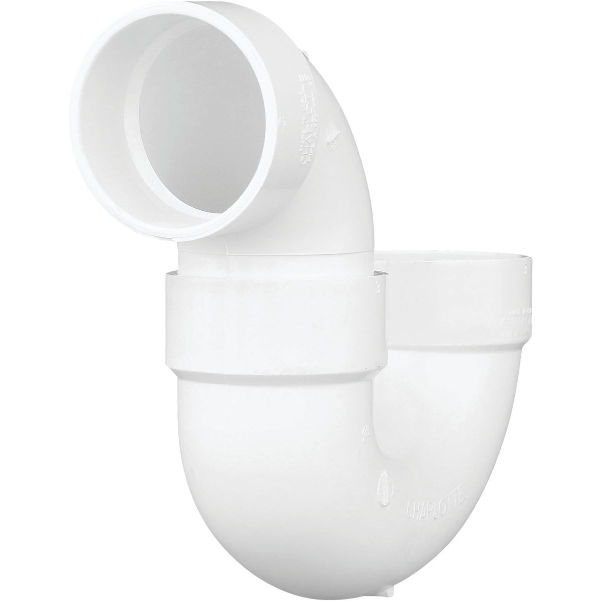 Charlotte Pipe 3 In. White PVC P-Trap PVC 00706X 1000HA Charlotte Pipe PVC