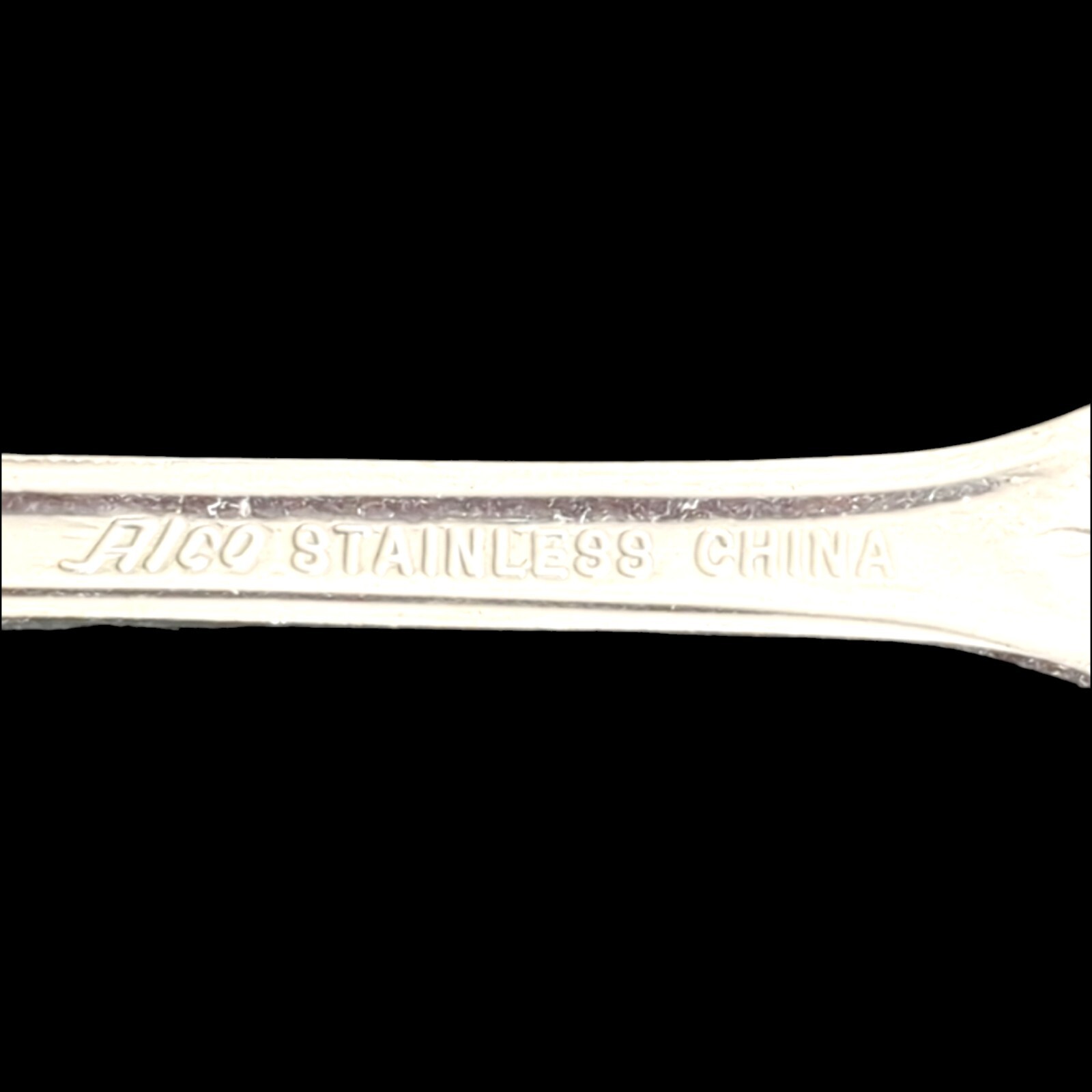 Lot 13 Alco UNKNOWN PATTERN Scrolls Scalloped Spoon Knife 6" Stainless Flatware