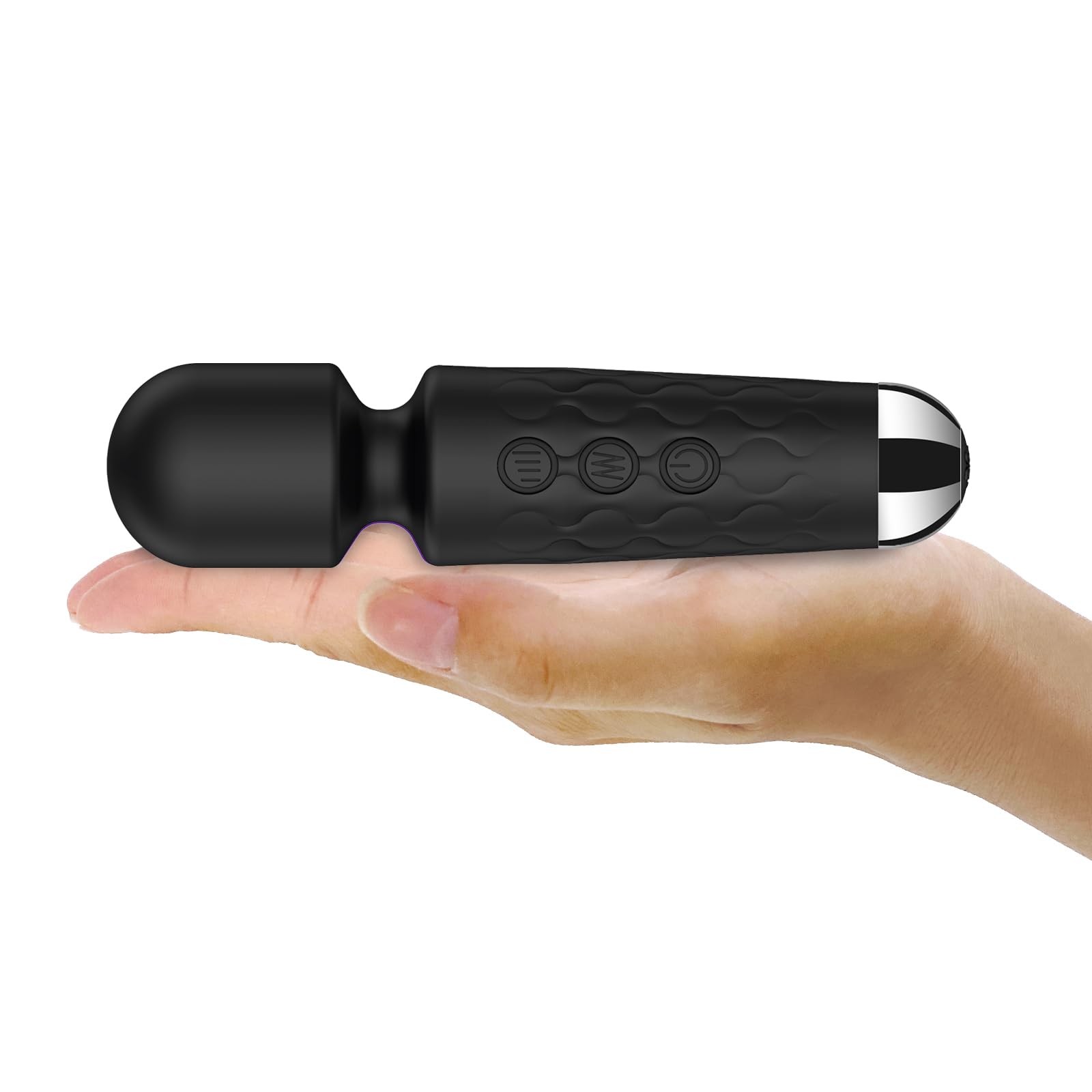 Kitppit Back Small Bullet Massage for Women - Rechargeable Electric Black