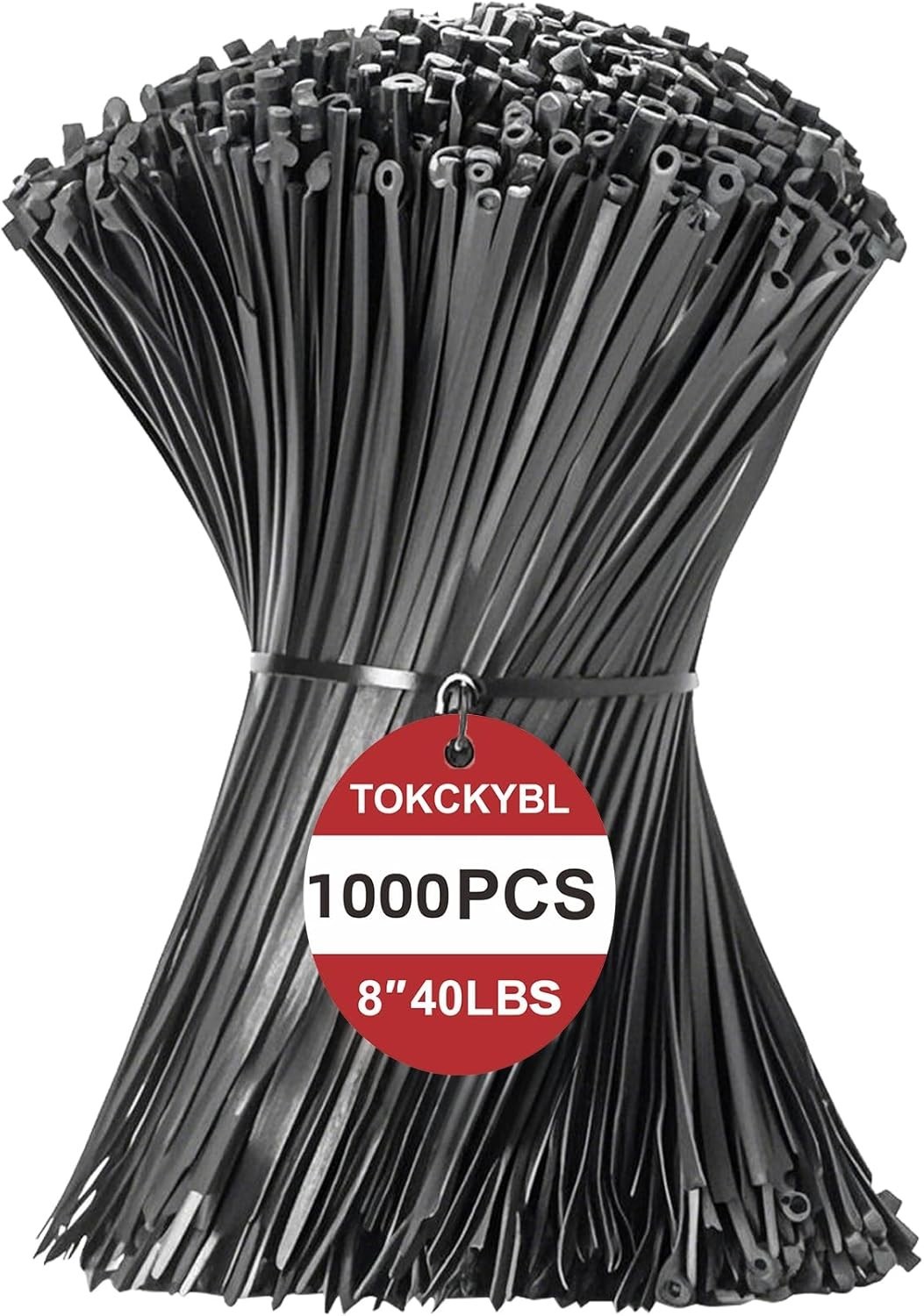8 Inch Zip Ties (1000 Pack) – Heavy Duty 40lbs Tensile 1000 PCS, Black