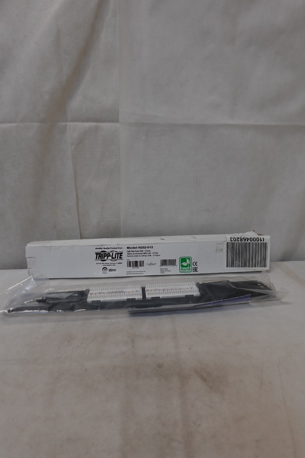 Tripp-Lite N252-012 Cat6 Patch Panel 568N - 12 Ports ~ 568B ~ CN7705