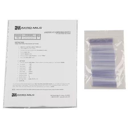 Akro-Mils 29300 Card Stock Holder, 13/16 X 3 In., Pk25