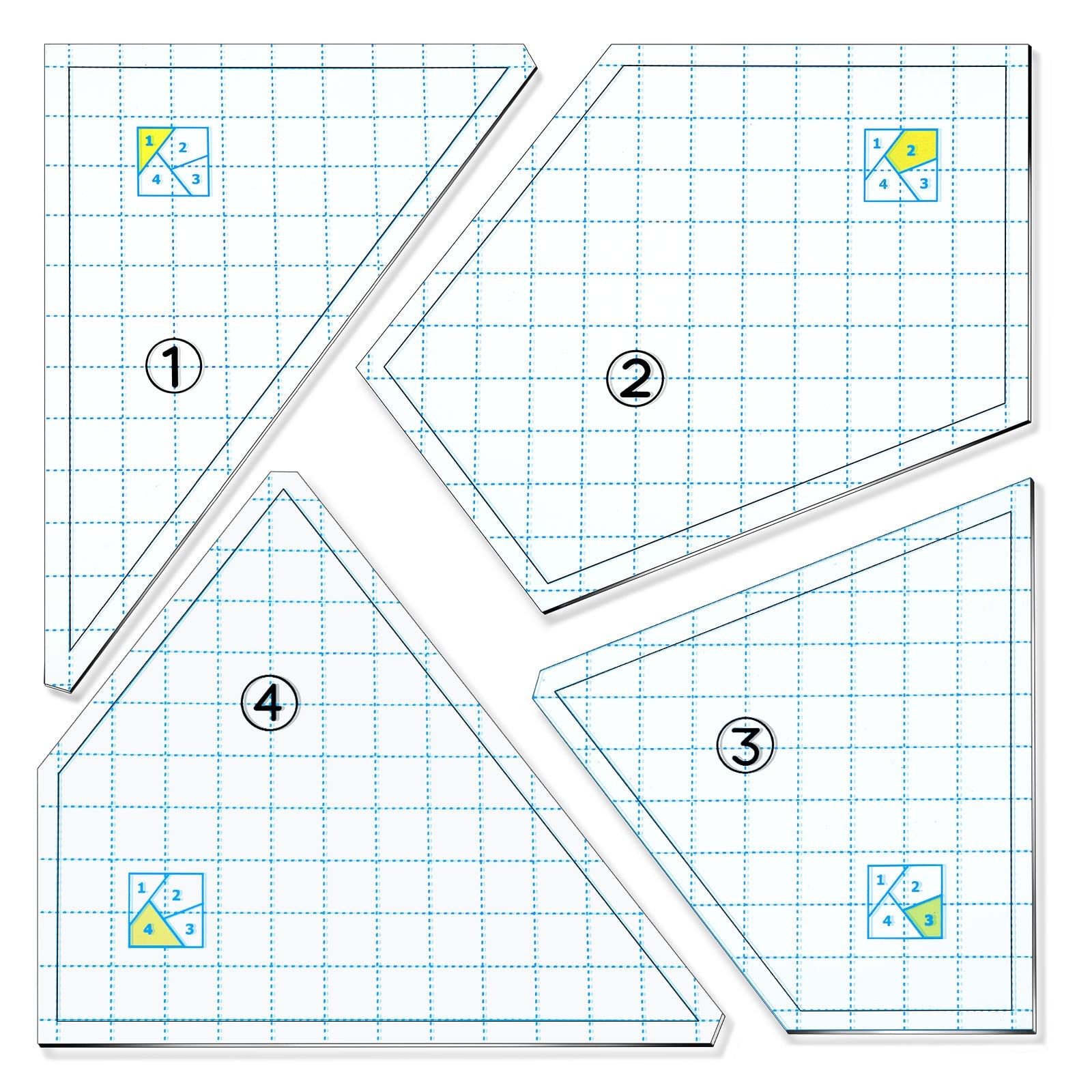Quilting Templates Set Acrylic Cutting Templates for Quilting Sewing Machine ...