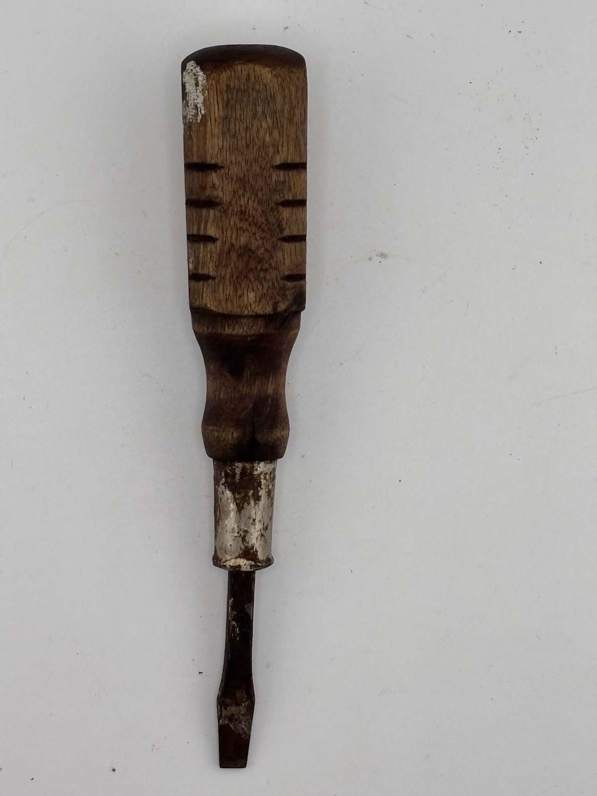 Vintage Wood Handle Flathead Screwdriver Antique Wooden Handle Hand Tool
