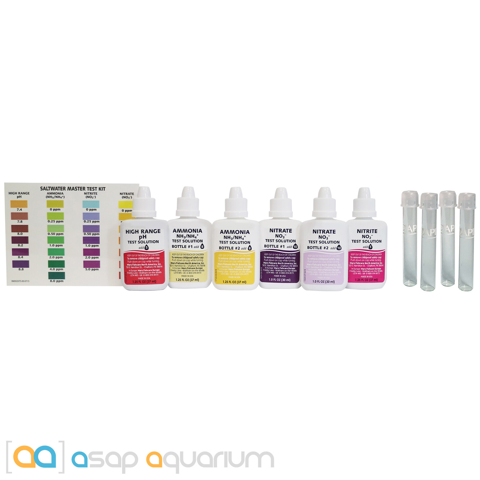 API Saltwater Master Test Kit Marine pH Ammonia Nitrite Nitrate Multi Test Kit