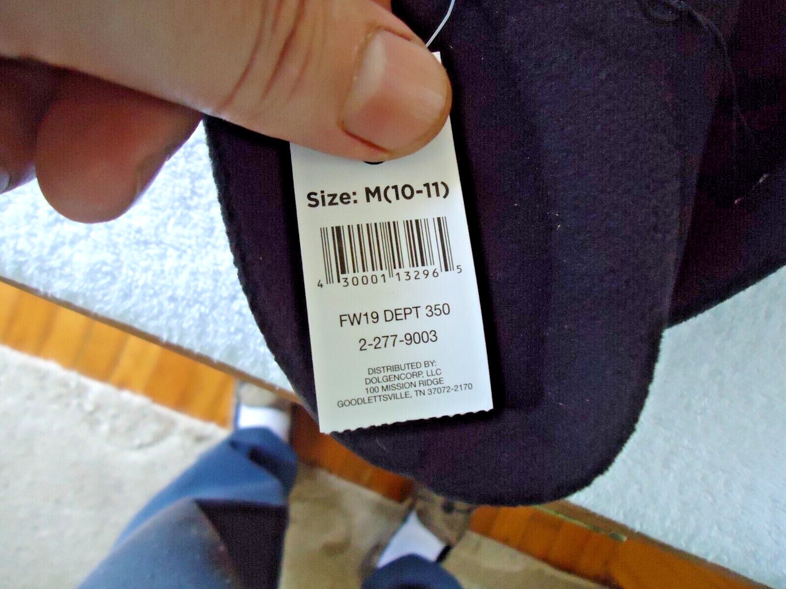" NWT " Mens OT Revolution Size M (10-11) Black House Slippers " GREAT GIFT ITEM