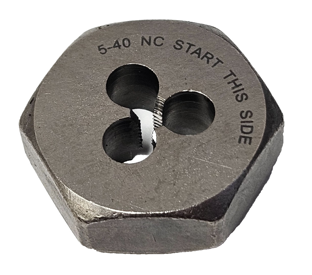 5-40 X 1" Hex Die DWTHX540 Carbon Steel SAE Rethreading 5/40 by Drill America