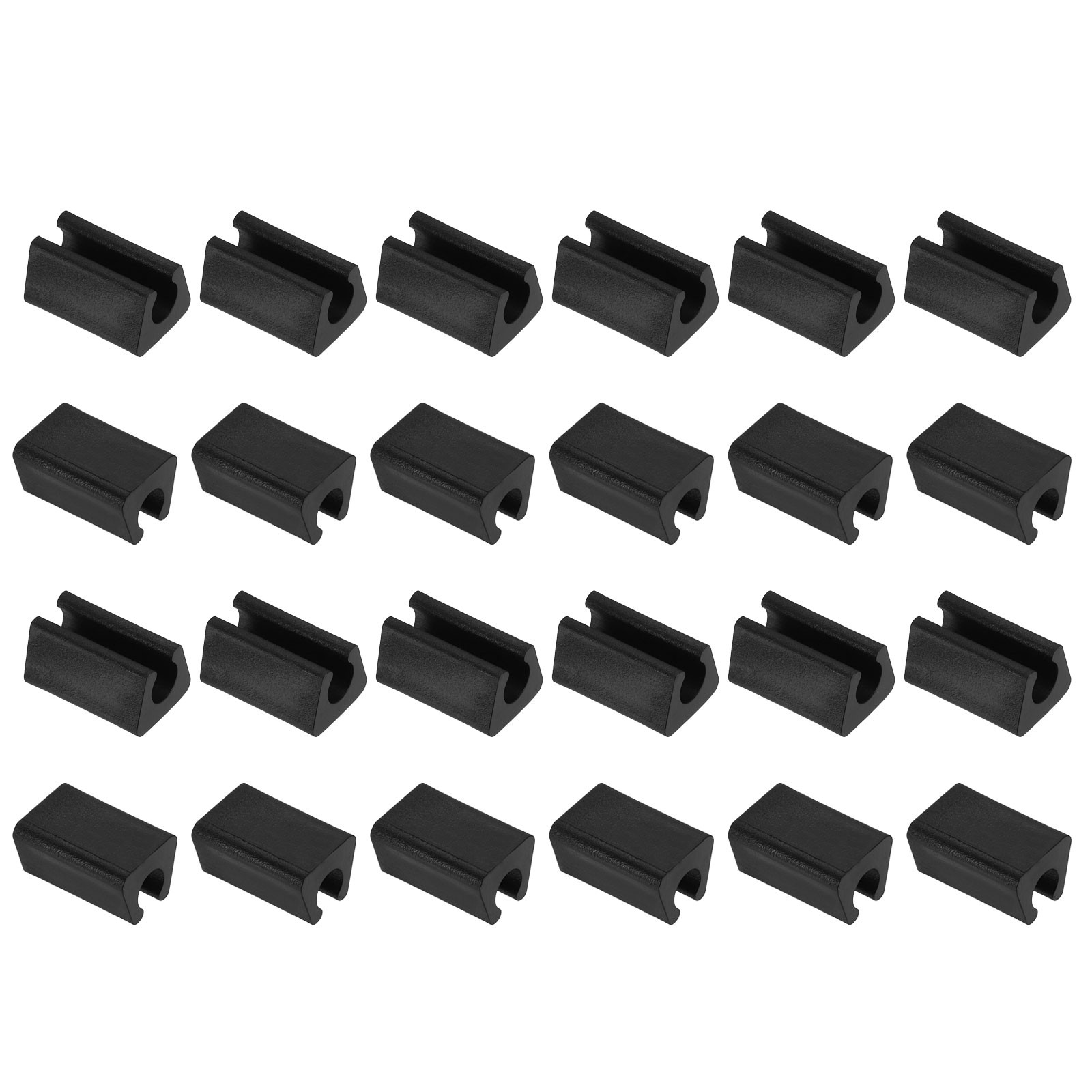 24Pcs Chair Leg Caps, 0.24"-0.28" Office Chair Floor Protectors, Black