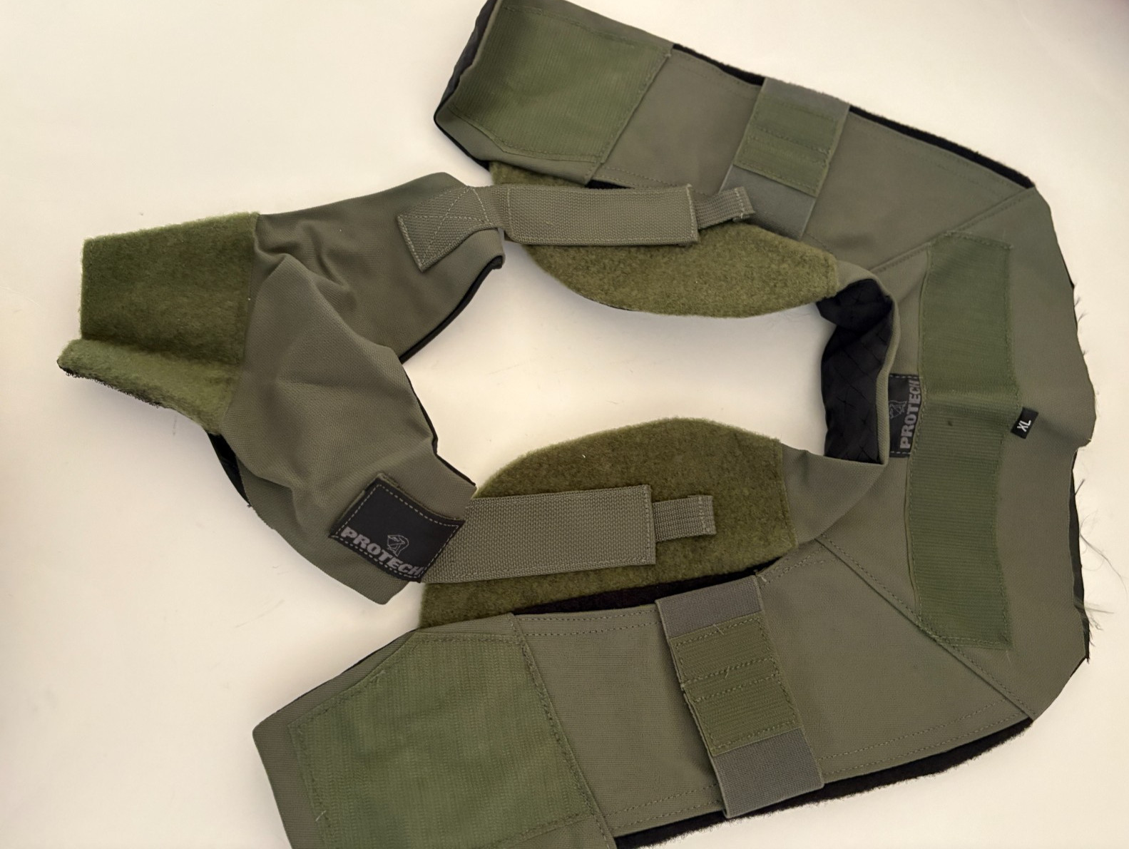PROTECH Yoke Carrier W/Throat Collar XLarge Tactical Green Cordura Nylon 2 Piece
