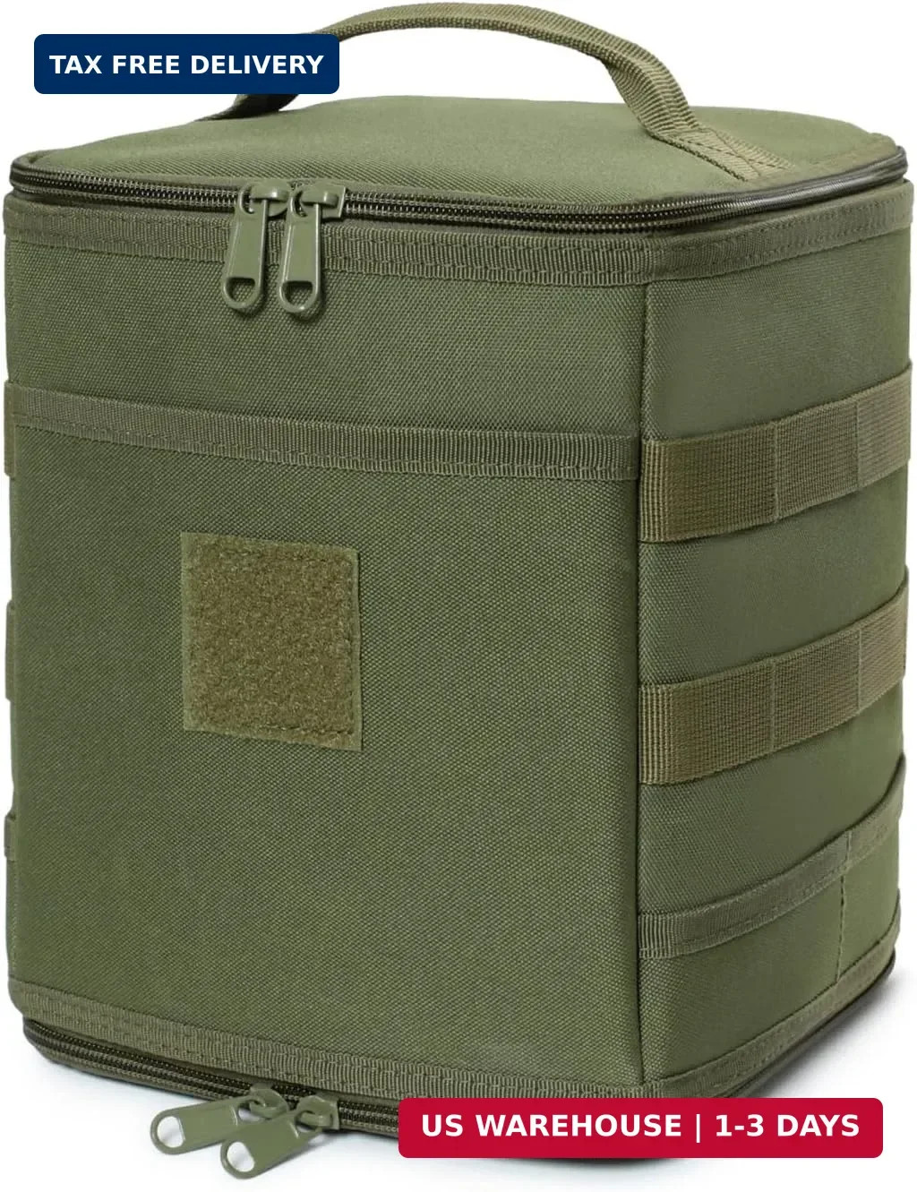 Tactical Camping Storage Bag 7L Utility Tote Bag Trunk Organizer (OD Green)
