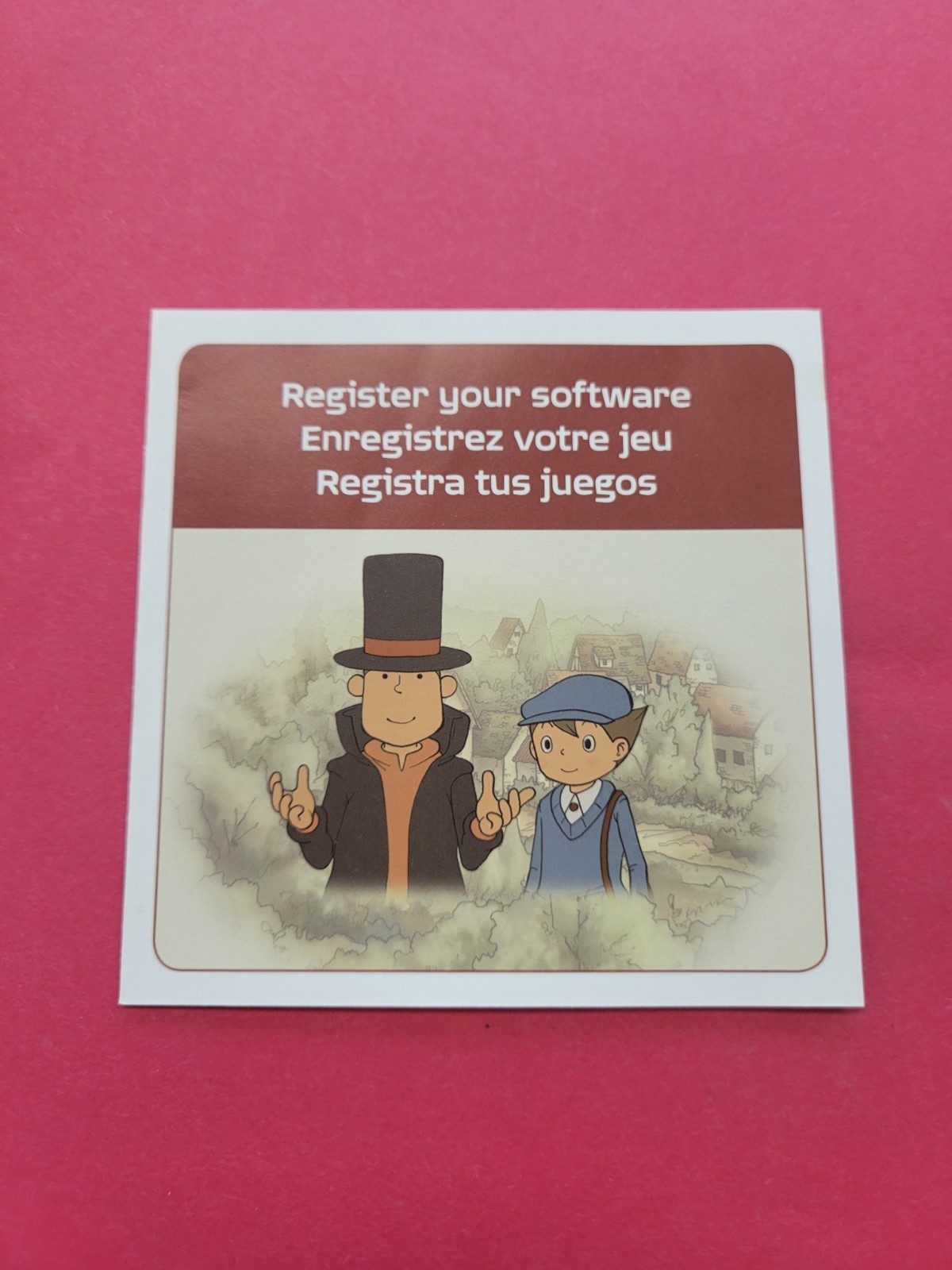 Professor Layton and the Curious Village Nintendo DS Registration Insert 64325A