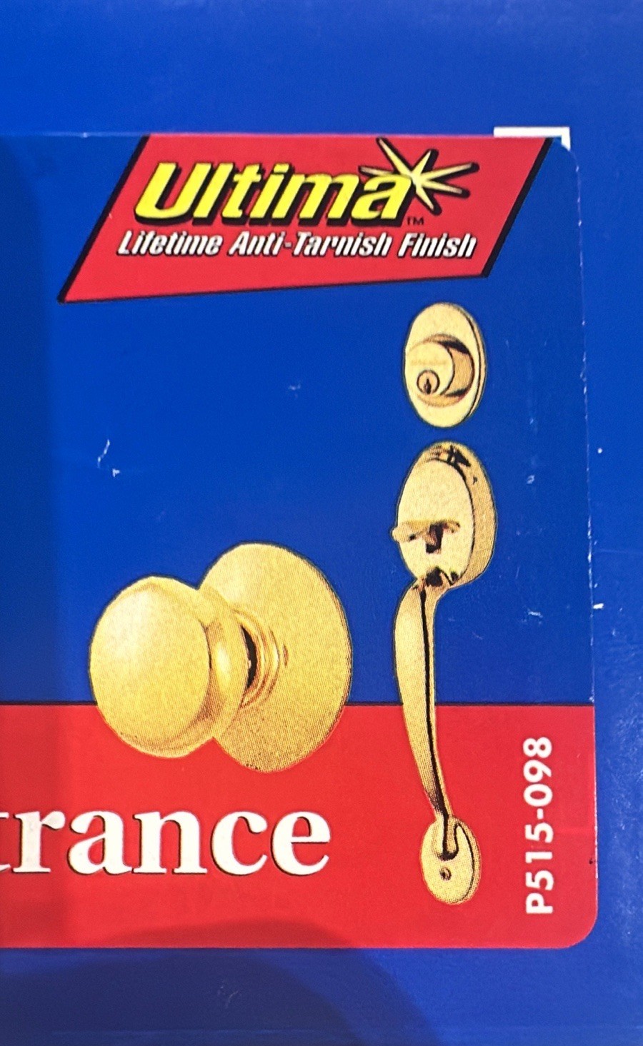 Schlage Ultima Bright Brass Max. Security Handleset #P515-098