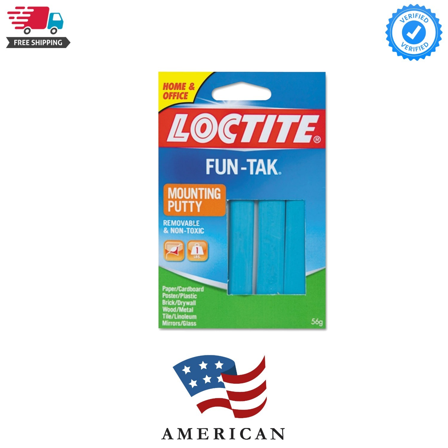 Fun-Tak Mounting Putty, 2 oz, Blue