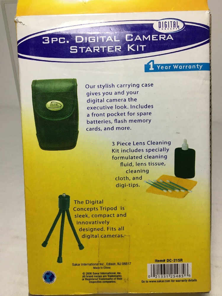 Digital Concepts Digital Camera Starter Kit with Camera Case, Tripod, Cleaning