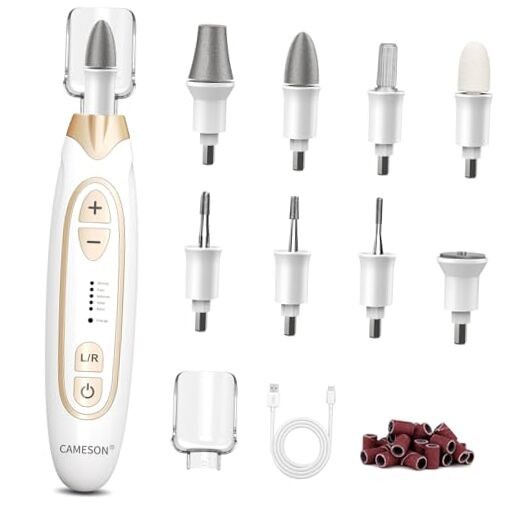 Cordless Electric Nail File Set, Rechargeable Toe Nail Buffer and Sander,